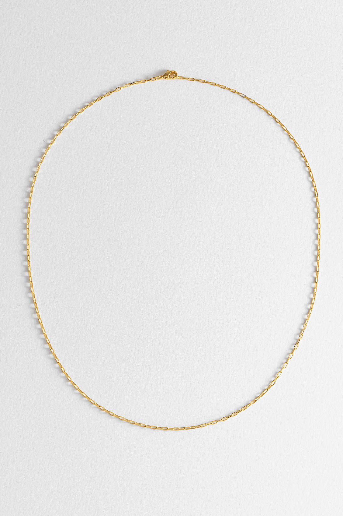 18K Gold Plated Oval Link Chain Necklace for Women - Elegant Layering Piece for Everyday Wear & Special Occasions