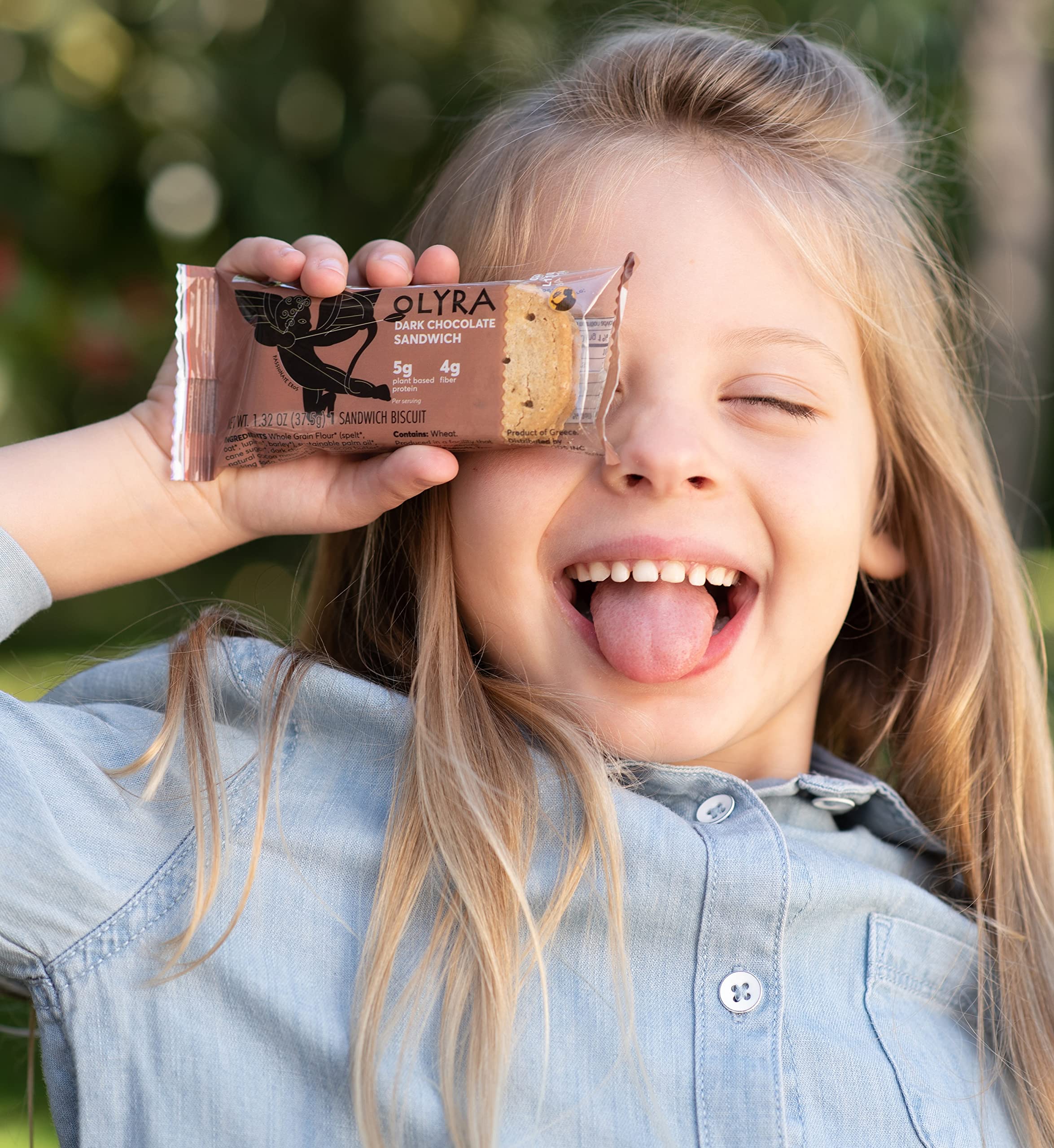 Olyra Dark Chocolate Sandwich Breakfast Biscuits - Healthy Low Sugar Organic Vegan Cookies for Adults & Kids - USDA Certified Non-GMO Snacks (24 Pack) - Perfect for Office, School & On-the-Go Snacking