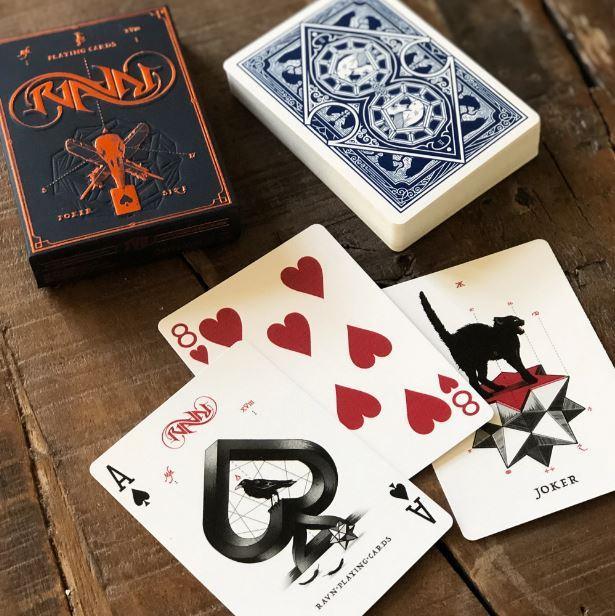 Stockholm17 Ravn MANI Playing Cards - Blue Back Design for Magic Tricks, Cardistry & Collectors | Premium Quality Poker Cards for Game Nights & Professional Performances