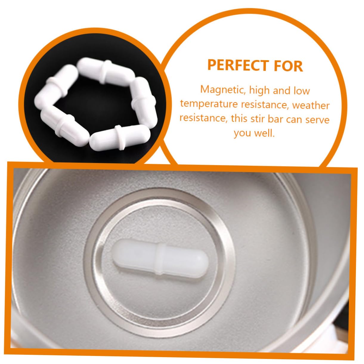 Luxshiny 2-Pack Reusable Magnetic Coffee Stirrer Bars - PP Mixer Tool for Coffee, Tea & Hot Drinks - Capsule-Shaped Stir Bar for Mugs & Cups - Perfect for Home, Office & Travel Use