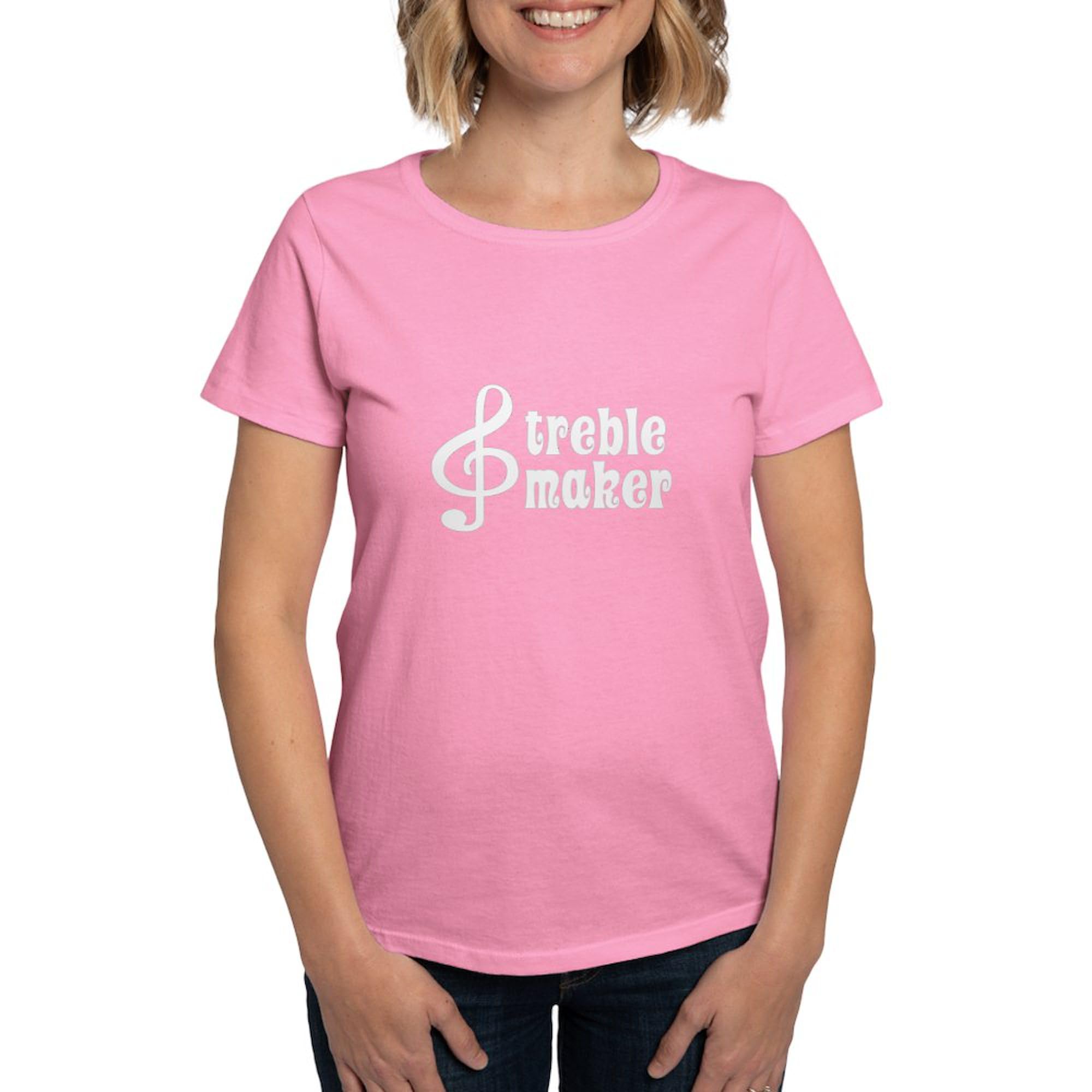 Treble Maker Women's Dark Cotton T-Shirt | Music Lover Tee for Concerts & Casual Wear | CafePress