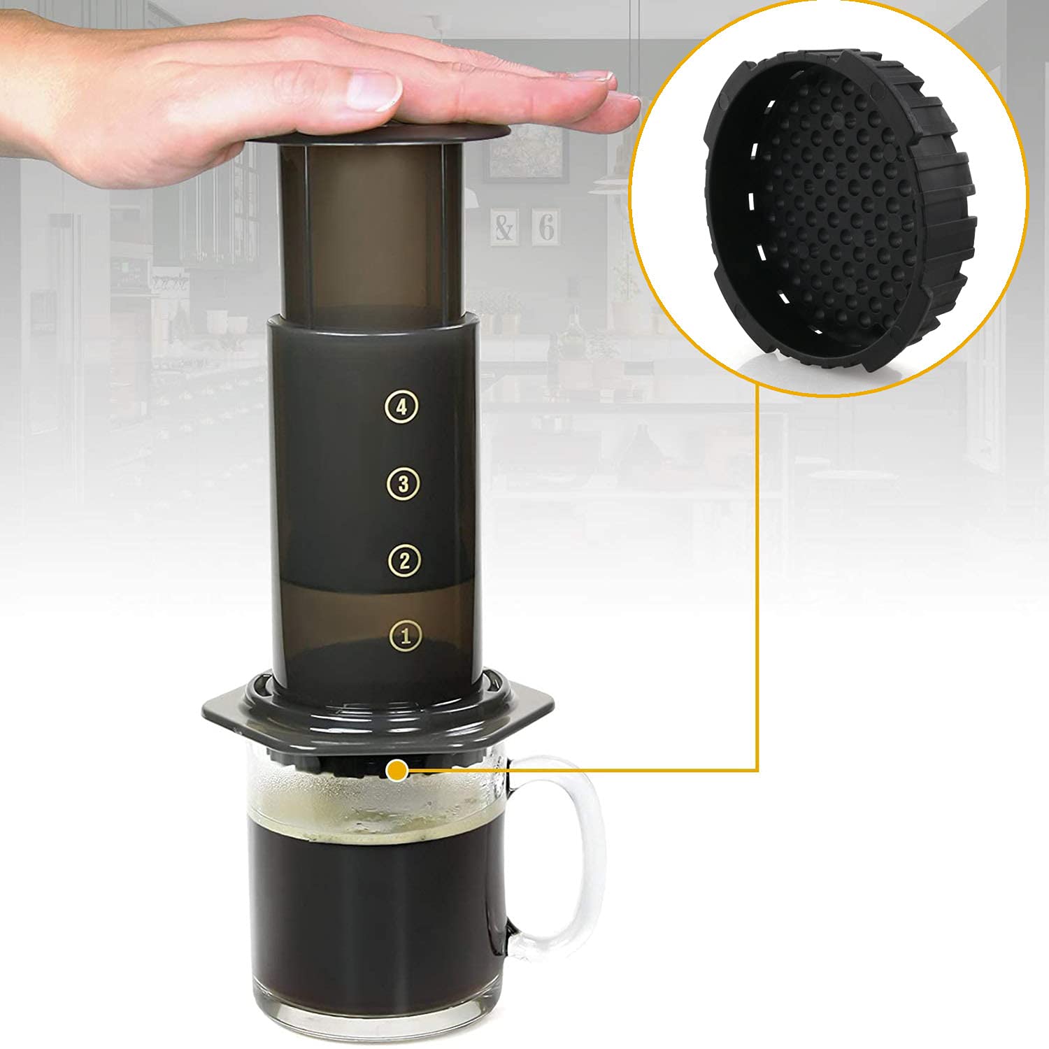 1Pc Replacement Coffee Filter Cap Compatible with Coffee & Espresso Makers - Perfect for Home Brewing, Office Use, and Cafe Machines