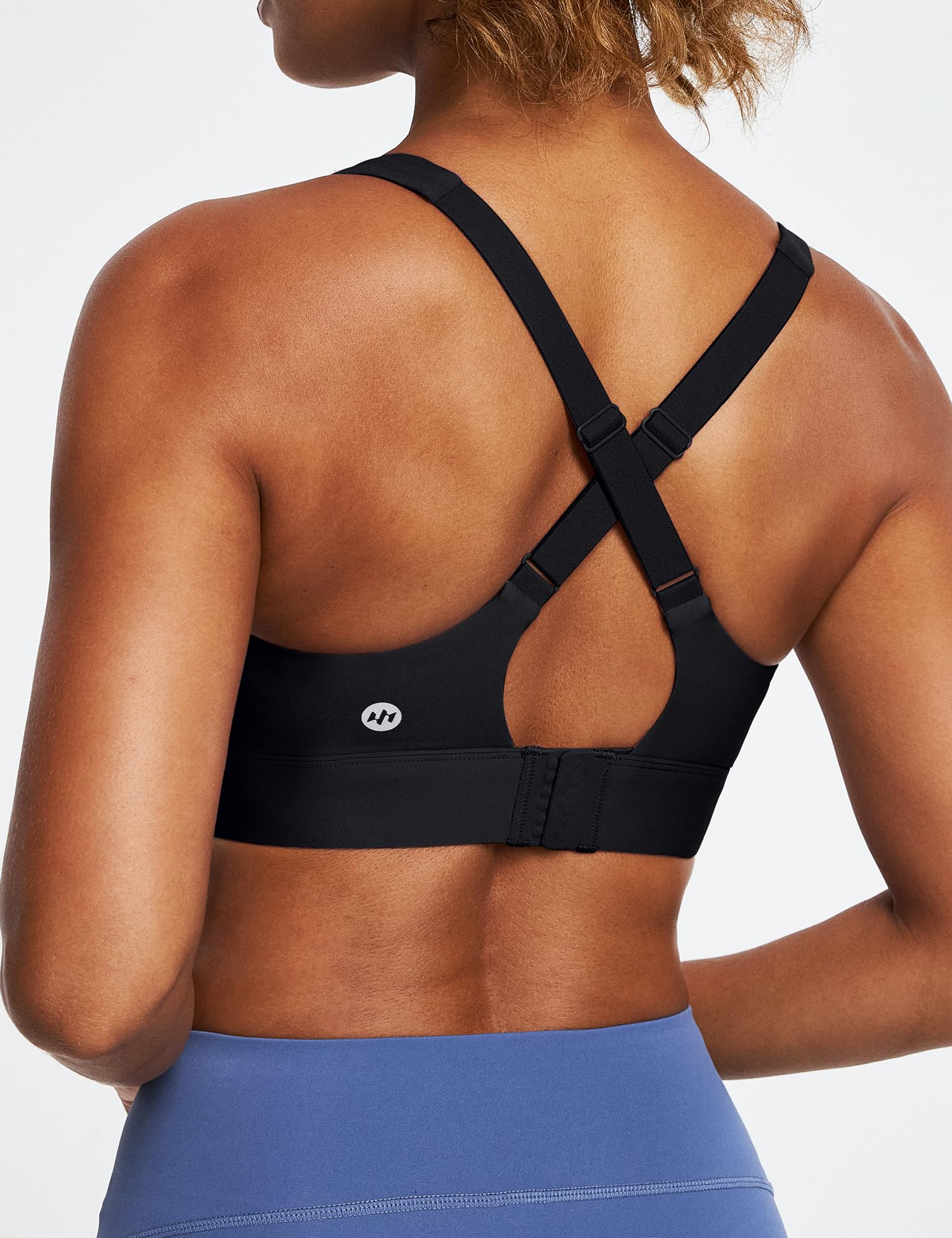 Ewedoos High Impact Sports Bras for Women - Zip Front Workout Bra with Adjustable Straps & High Support for Large Bust | Running, Gym, Yoga & High-Intensity Training