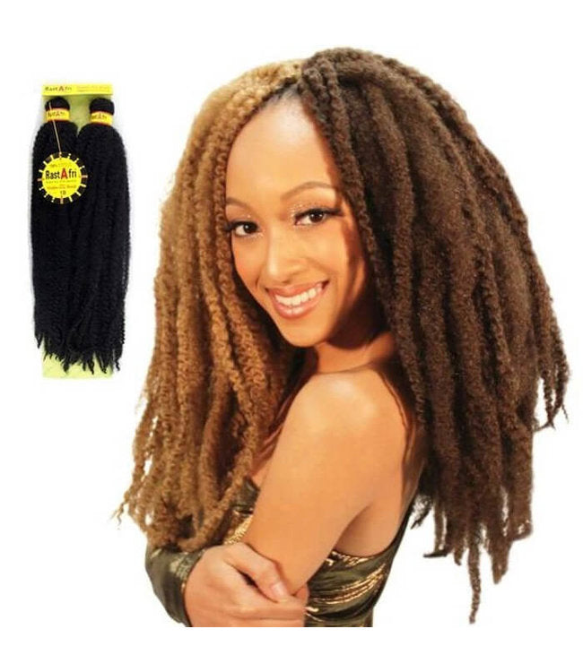 RASTAFRI MALIBU Afro Kinky Braid Long Hair Extensions - Natural Looking Synthetic Braids for Women, Perfect for Protective Styles, Cosplay & Everyday Wear
