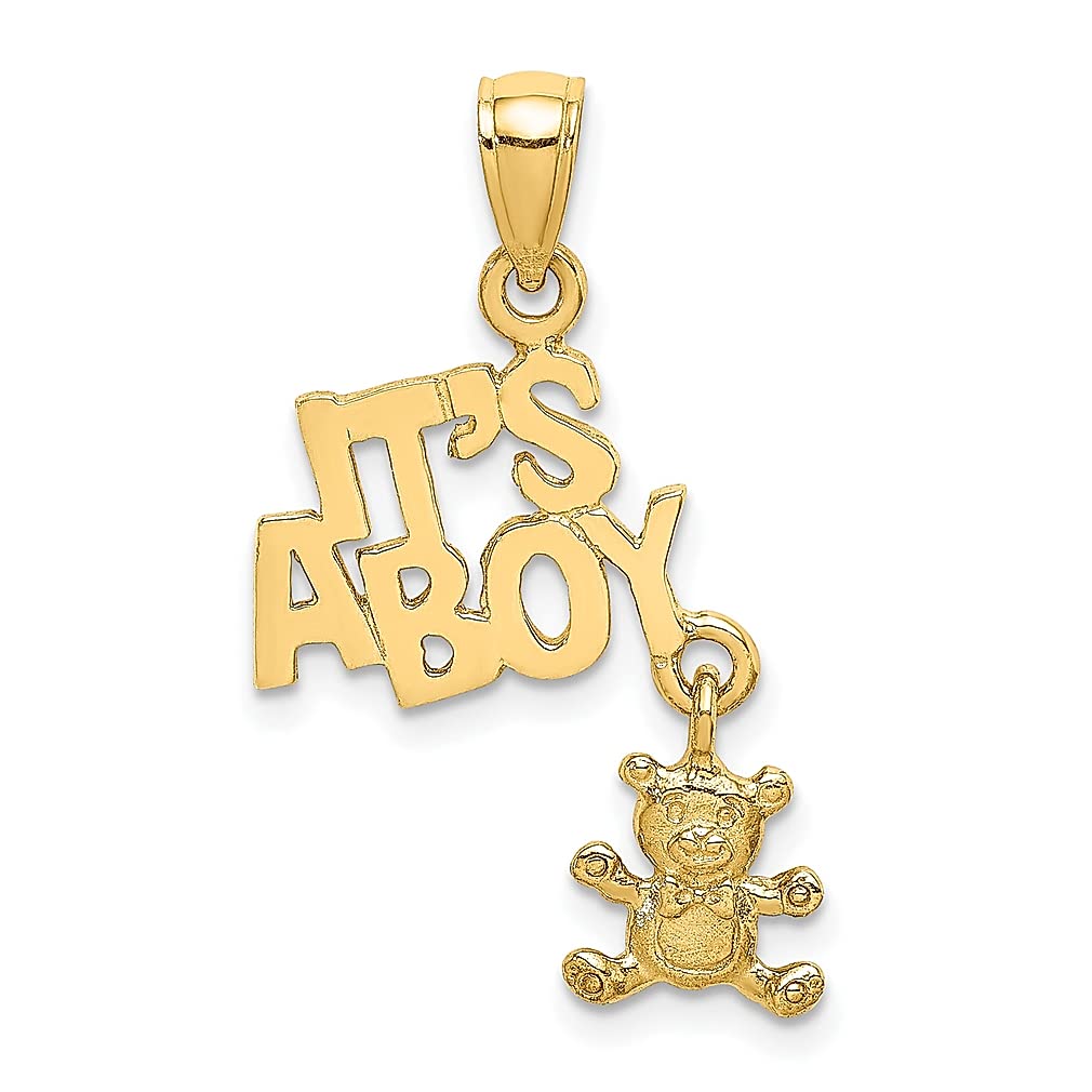 10K Yellow Gold Adjustable Gummy Teddy Bear Charm Pendant Necklace for Women - Cute & Dainty Fine Jewelry Gift for Her - Perfect for Birthdays, Anniversaries & Everyday Wear