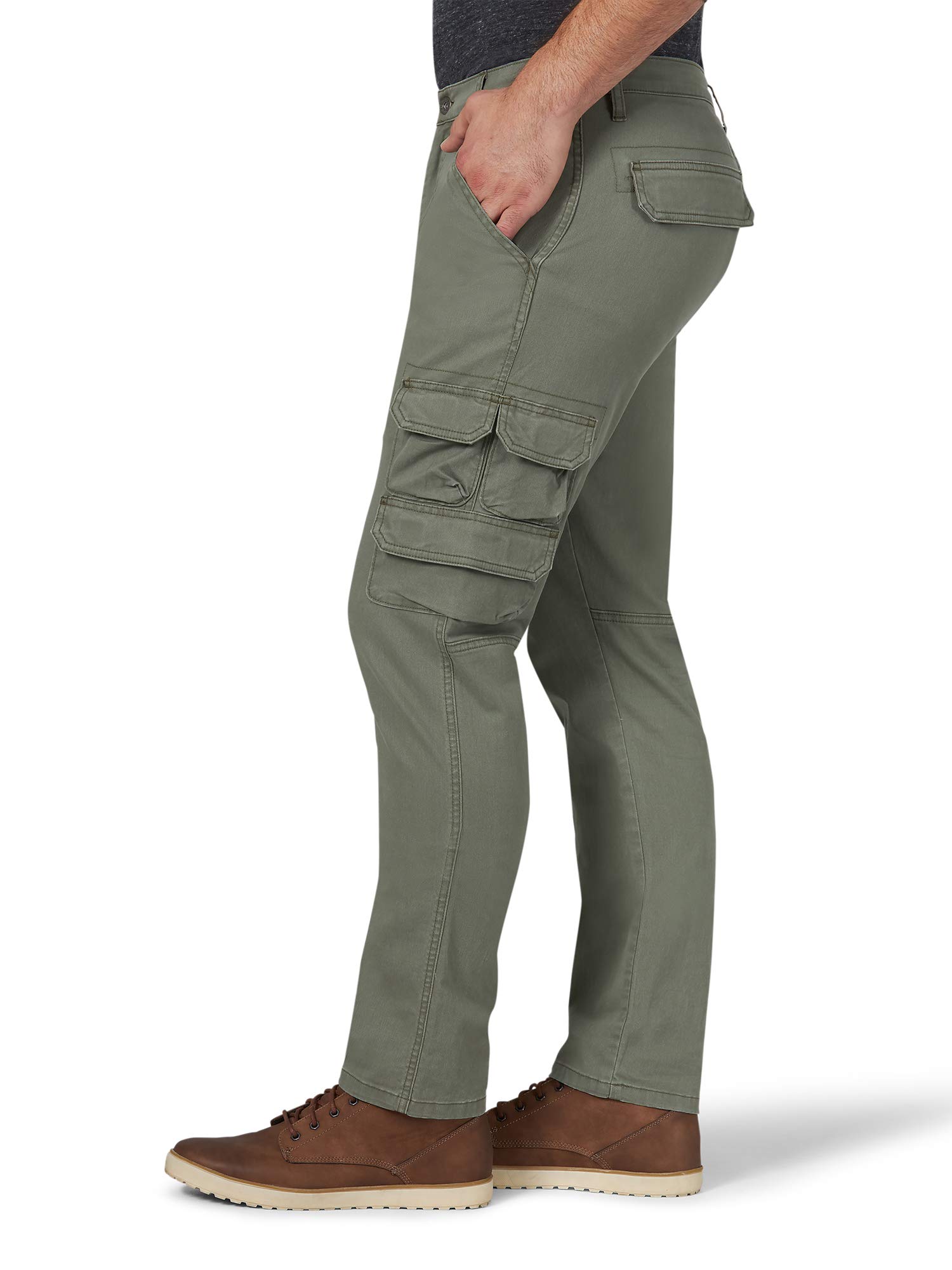 Wrangler Authentics Men's Regular Tapered Cargo Pants - Durable Work & Outdoor Pants for Hiking, Camping & Everyday Wear