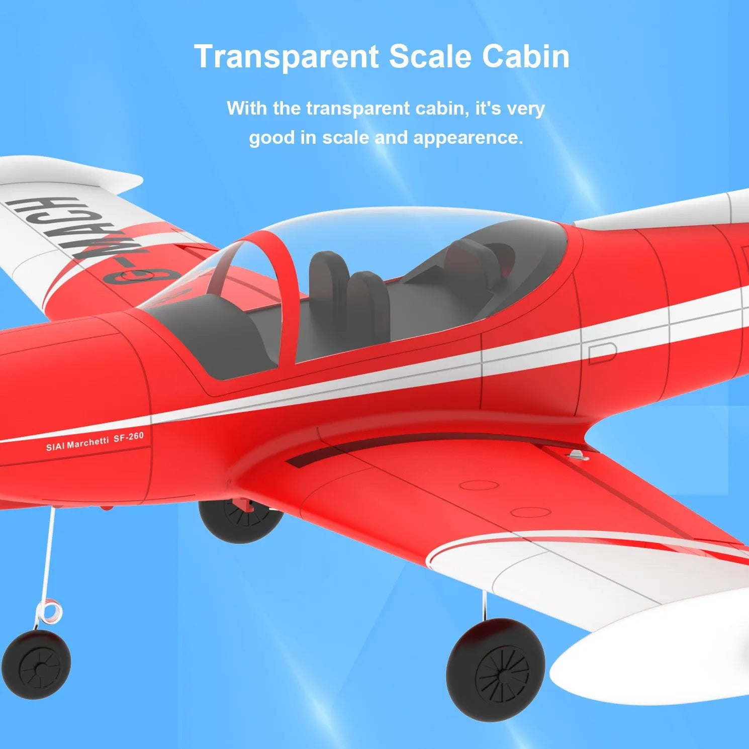 TOP RC HOBBY SF260 Mini Airplane - 450MM Wingspan, 6-Axis Gyro, One-Key Takeoff - Perfect for Beginners & Outdoor RC Flying Enthusiasts
