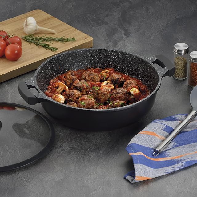 Premium Stella Nova Aluminum Serving Pan - Durable & Lightweight Cookware for Baking, Roasting & Serving - Perfect for Parties, BBQs & Family Dinners