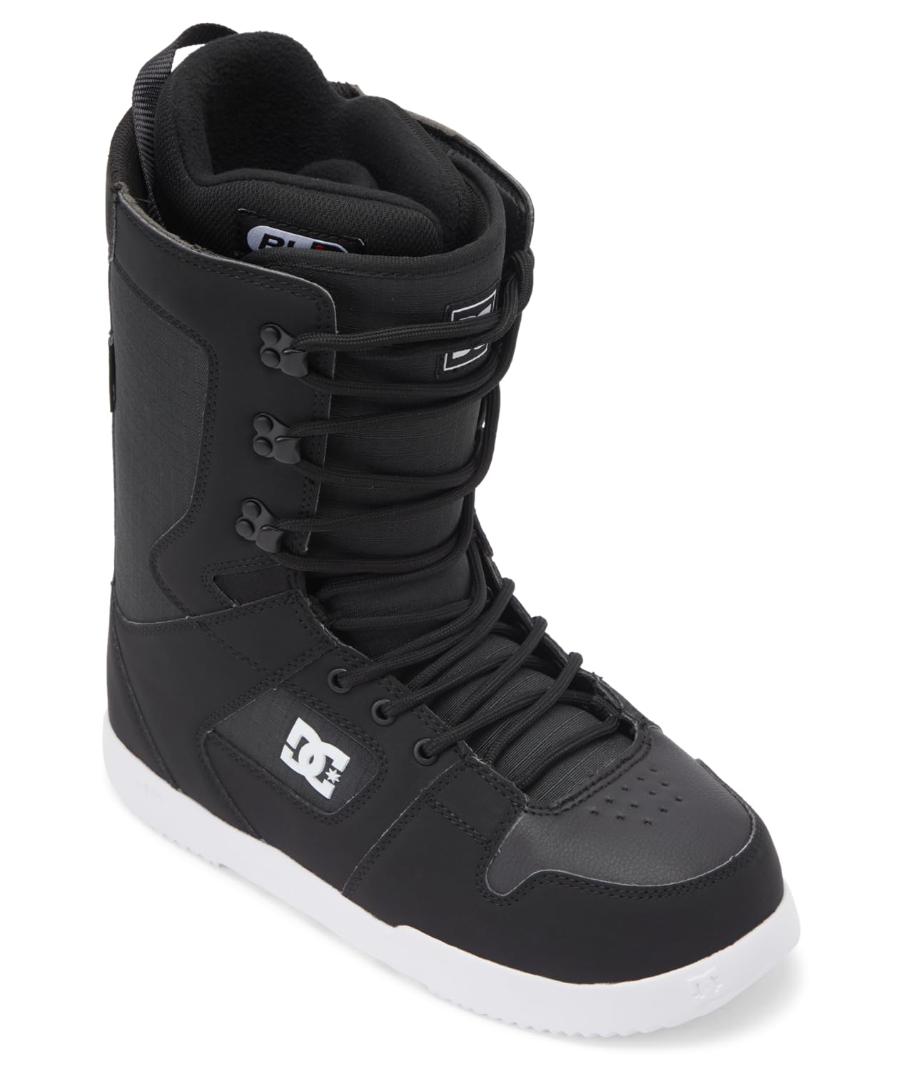 DC Men's Phase Lace Black/White Snowboard Boots - Waterproof Winter Boots for Snowboarding & Outdoor Activities