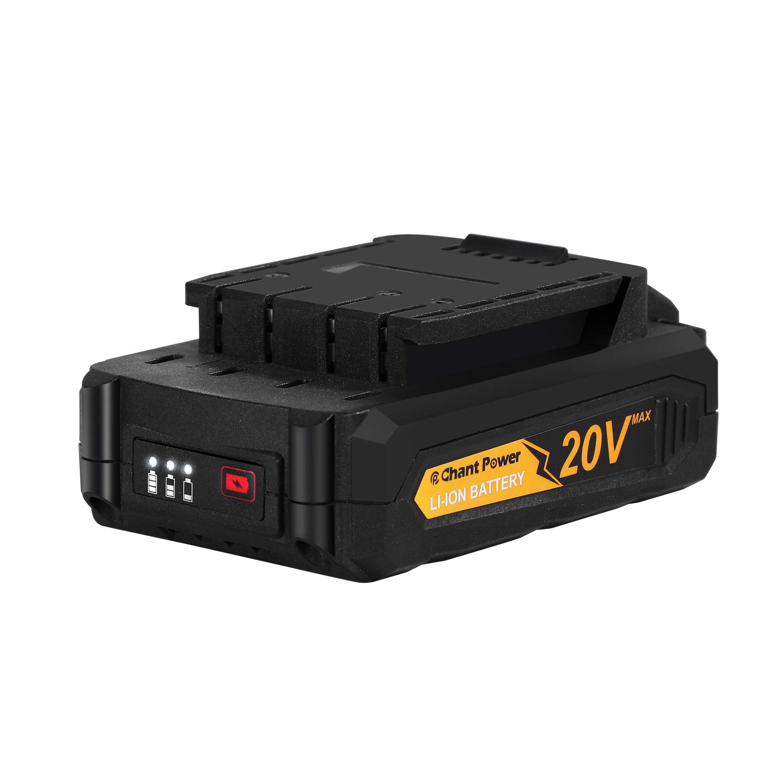 20V Cordless Drill Battery Pack with Power Indicator - Compatible with CHANTPOWER Tools, Tire Inflators & Impact Wrenches - Perfect for DIY Projects, Auto Repair & Home Maintenance
