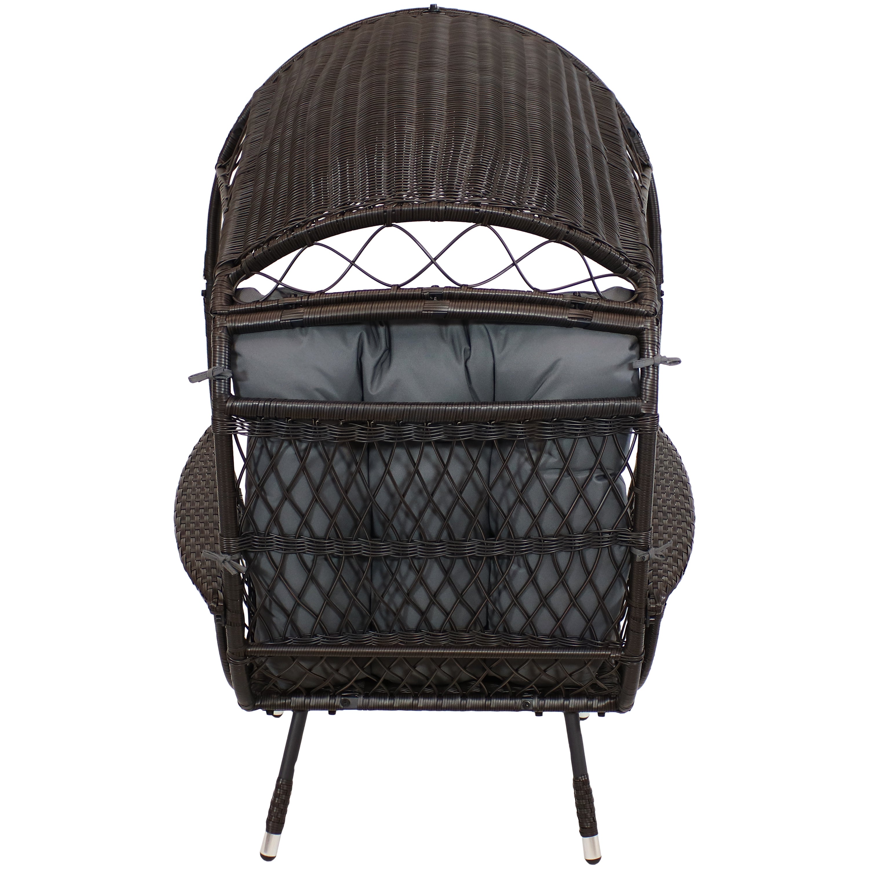 Sunnydaze Outdoor Egg Chair with Stand - 56.5
