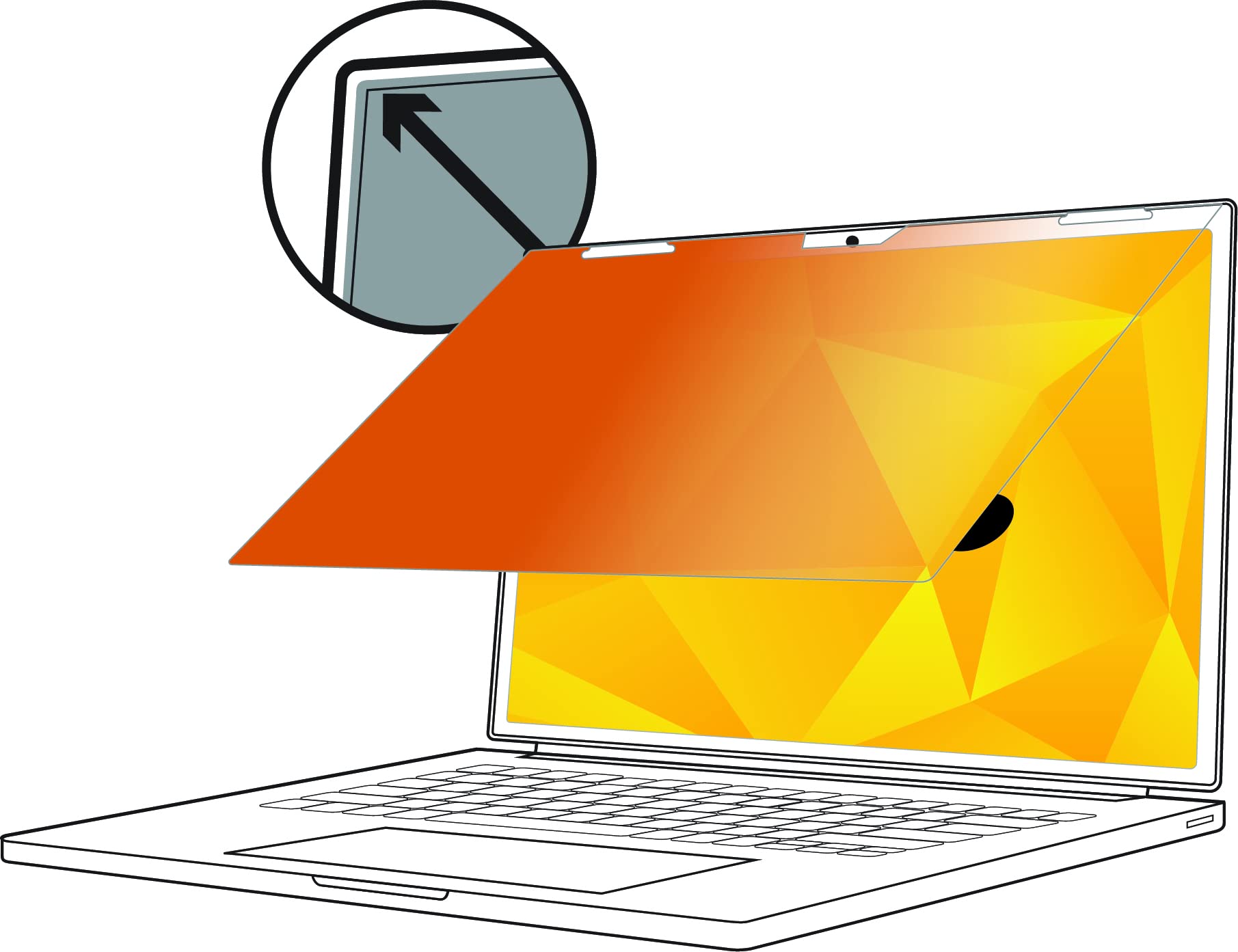 3M Gold Privacy Filter for Apple MacBook Pro 16-inch 2021 Model - Anti-Spy Screen Protector with Comply Flip Attachment (16:10 Aspect Ratio) - GFNAP011 - Perfect for Office, Banking & Public Spaces