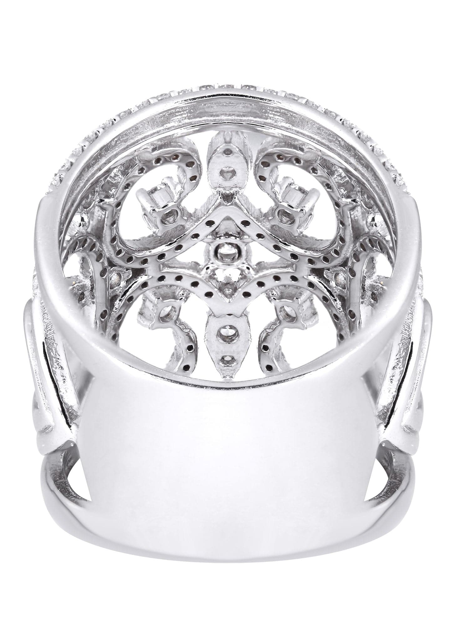 14K White Gold Ladies Diamond Cocktail Ring - 1.78 Carat Total Weight | 9.47 Grams | Elegant Statement Jewelry for Parties, Weddings & Special Occasions