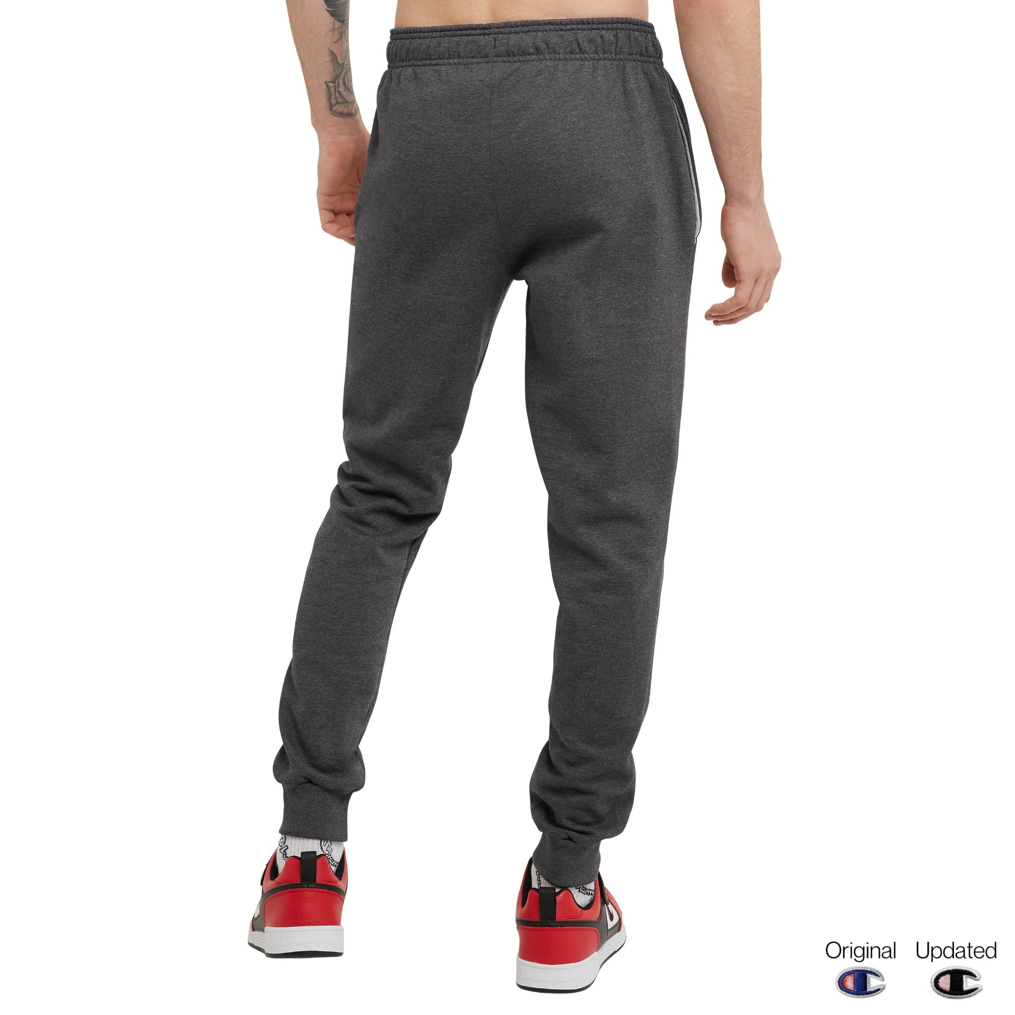 Champion Men's Powerblend Fleece Jogger Sweatpants - Comfortable Athletic Pants for Workout & Lounge (Regular & Big & Tall Sizes) - Perfect for Gym, Running, Yoga and Casual Wear