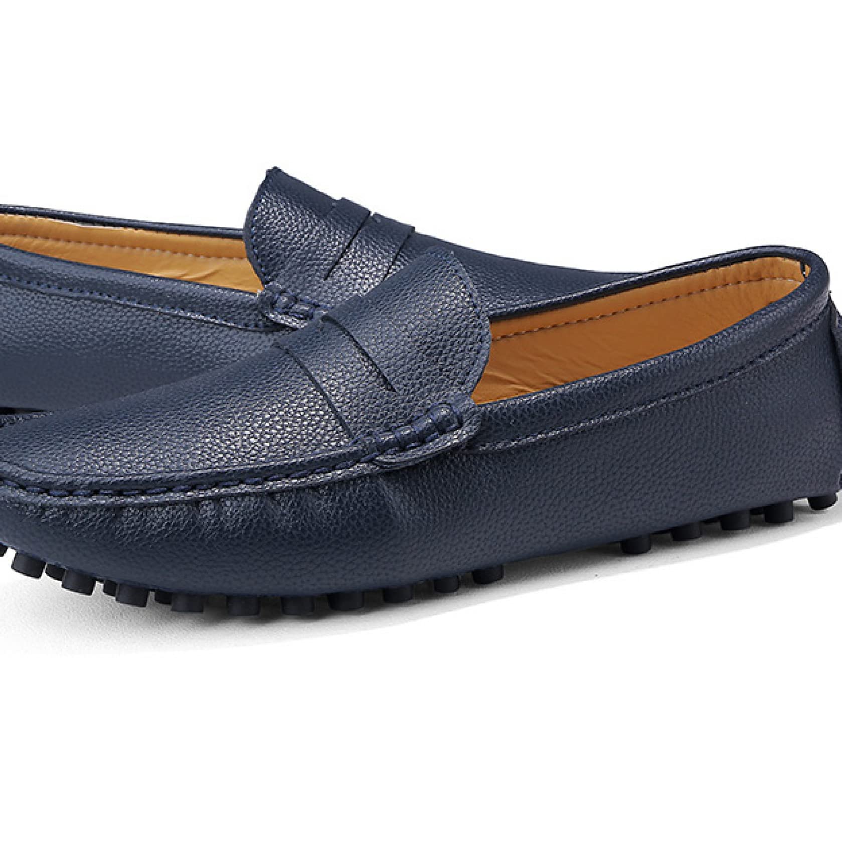 HOXEKL Men's Penny Loafers - Casual Slip-On Moccasins | Genuine PU Leather Driving Shoes | Lightweight Boat Shoes for Work & Travel | Comfortable Fashion Flats for Business Casual & Daily Wear