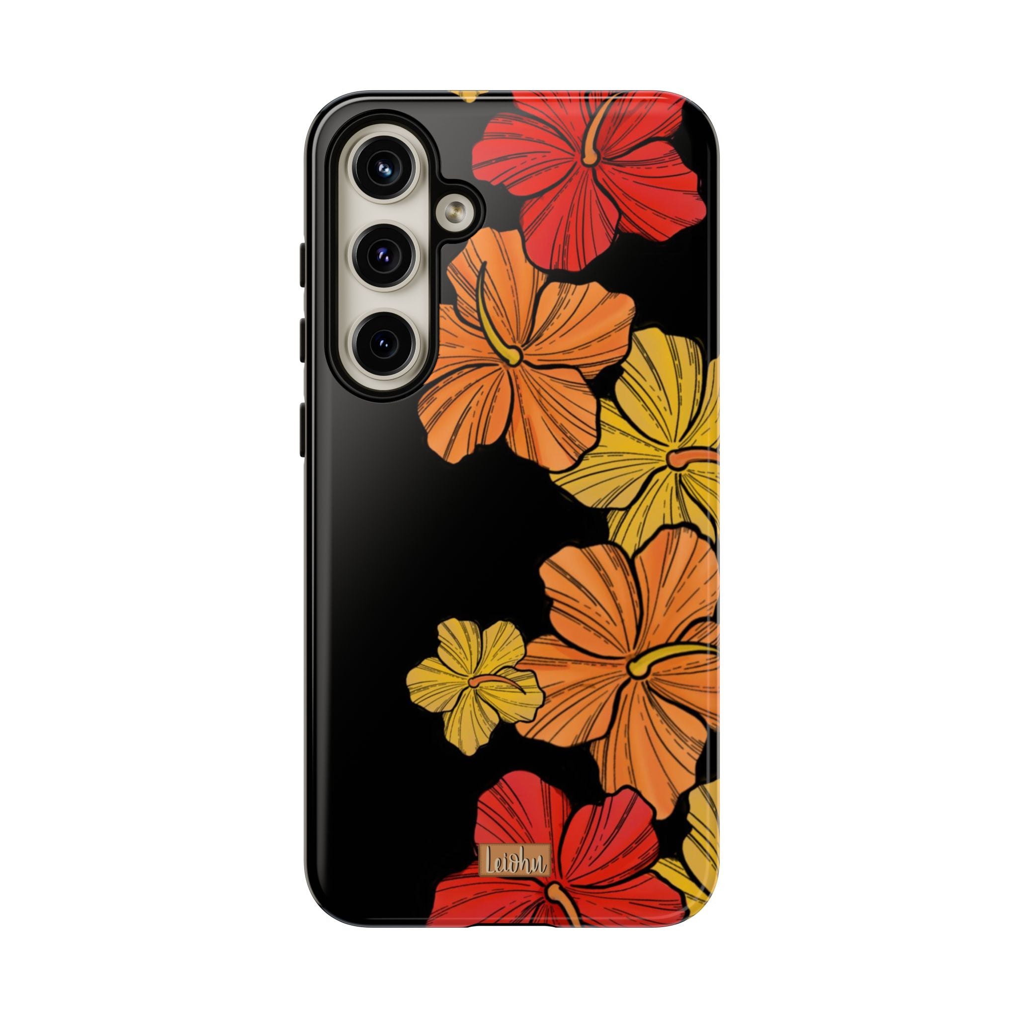 Vintage Hibiscus Pattern Samsung Galaxy Phone Case - Stylish Protective Cover for Galaxy S21/S20/S10/Note 20 - Perfect for Everyday Use, Travel & Gifting