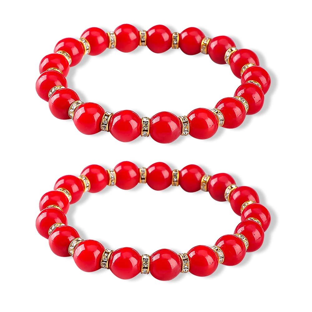 Natural Carnelian Gemstone Bead Bracelet Set for Women - Healing Crystal Energy Jewelry for Meditation, Yoga & Spiritual Wellness