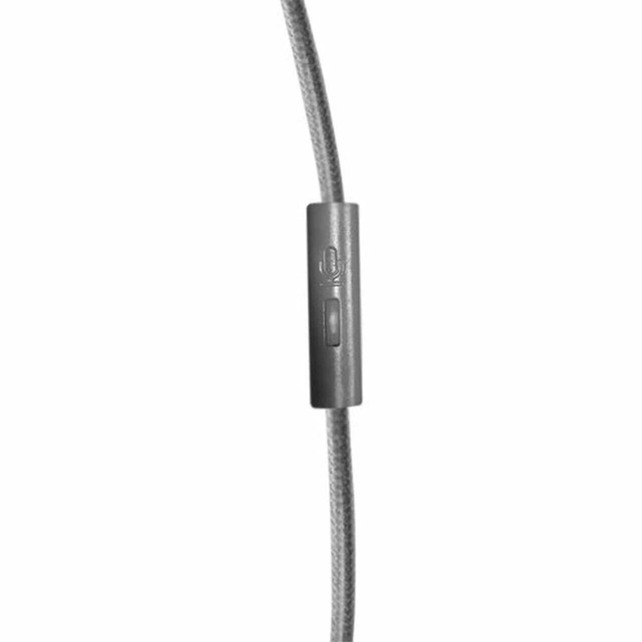 HamiltonBuhl 50 Pack Favoritz Gray Headphones - Mid Size Ear Cups, Wide Headband with Soft Leatherette Cushions - 5ft Straight Cord with 3.5mm TRRS Plug & In-Line Mic - Perfect for Classroom, Call Center, Office & Online Learning