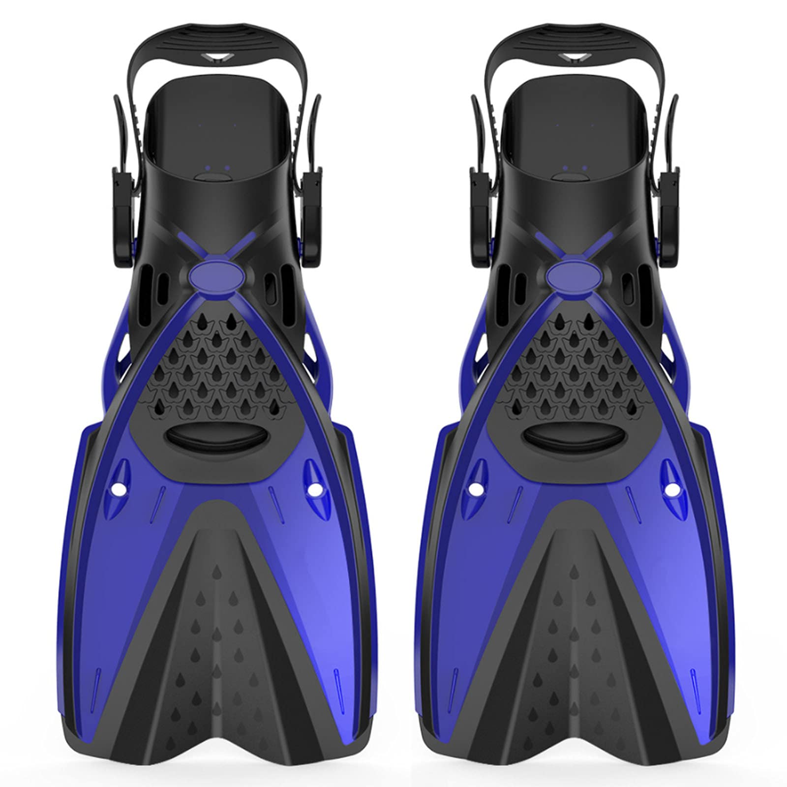 Olaffi Adjustable Snorkel Fins for Adults & Kids - Travel Size Swim Flippers for Snorkeling, Diving & Swimming - Open Heel Design for Men & Women - Perfect for Beach Vacations, Pool Parties & Water Sports
