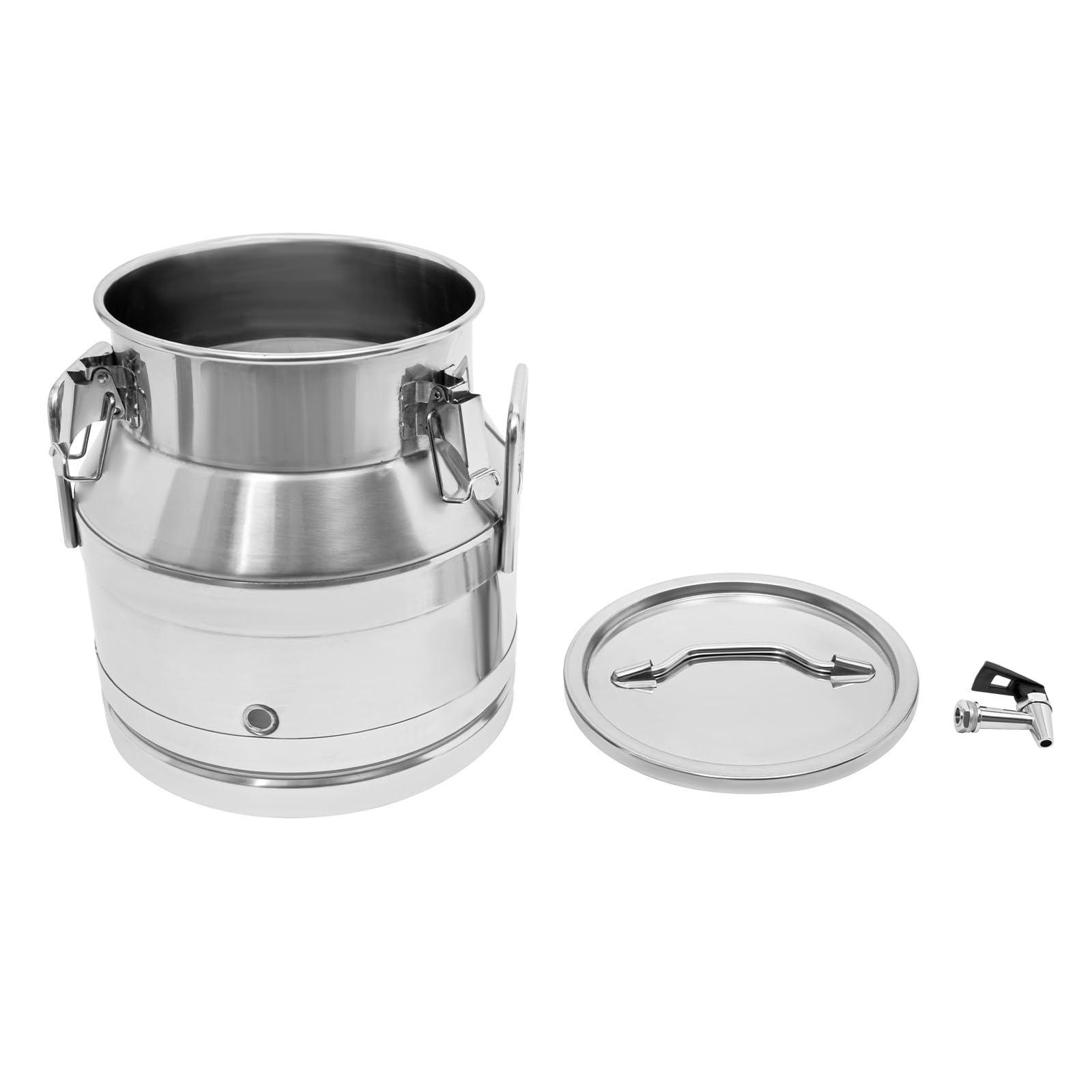 Premium 20L Stainless Steel Milk Can Wine Storage Container with Faucet - Airtight Tabletop Kitchen Barrel for Rice, Tea, Water, Juice, Beer, Honey & Oil - Perfect for Home Brewing, Restaurant Use & Outdoor Picnics
