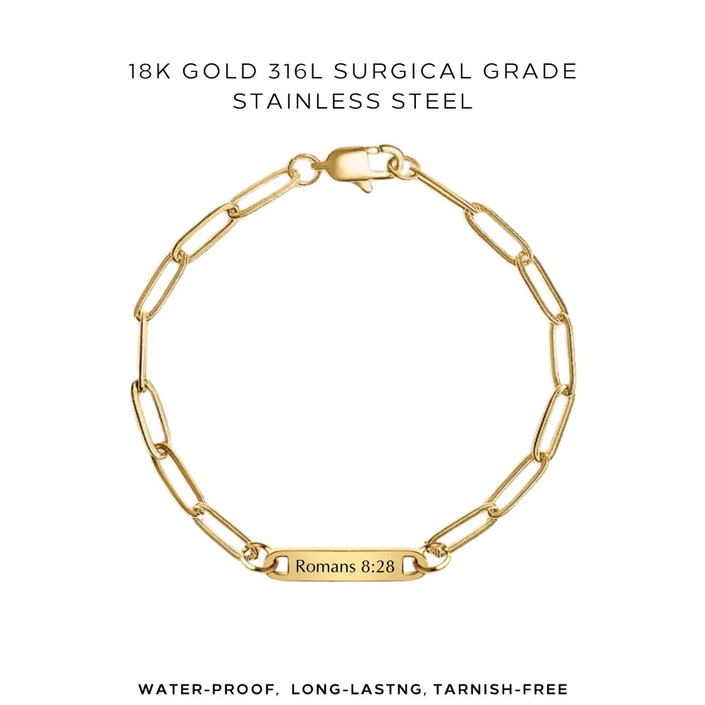 Personalized Engraved Paperclip Bracelet - Custom Name Jewelry Gift for Women - $35.00 - Perfect for Birthdays, Anniversaries & Special Occasions