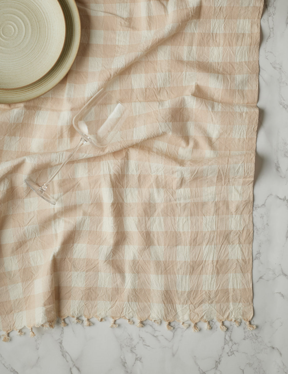 Heather Taylor Home Gingham Tablecloth - Classic Checkered Cotton Table Cover for Dining Room, Kitchen, Picnic & Outdoor Parties