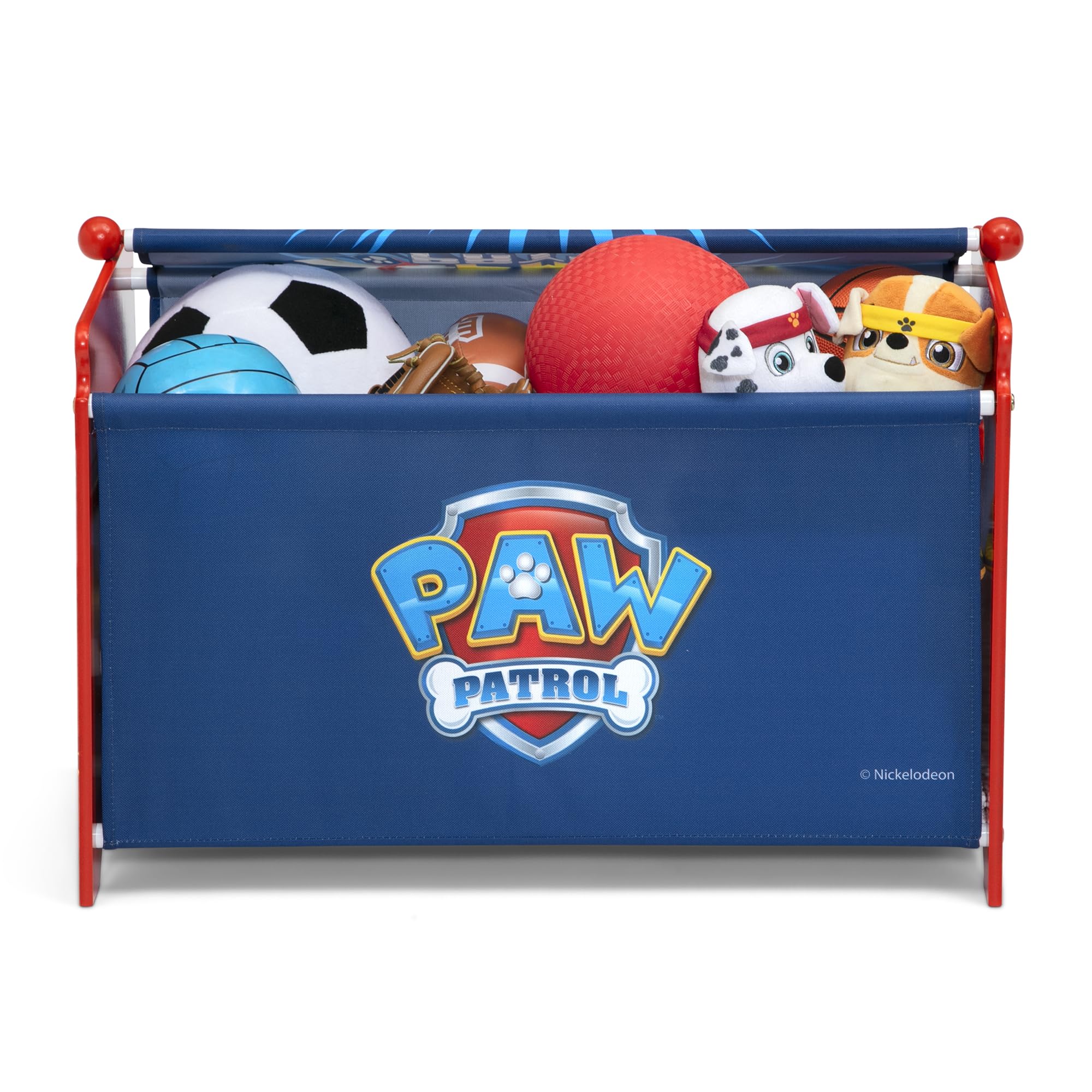 PAW Patrol Kids Toy Storage Box with Retractable Fabric Lid - Blue | Durable Children's Organizer for Bedroom, Playroom & Nursery | Delta Children Toy Chest for Stuffed Animals, Books & Toys