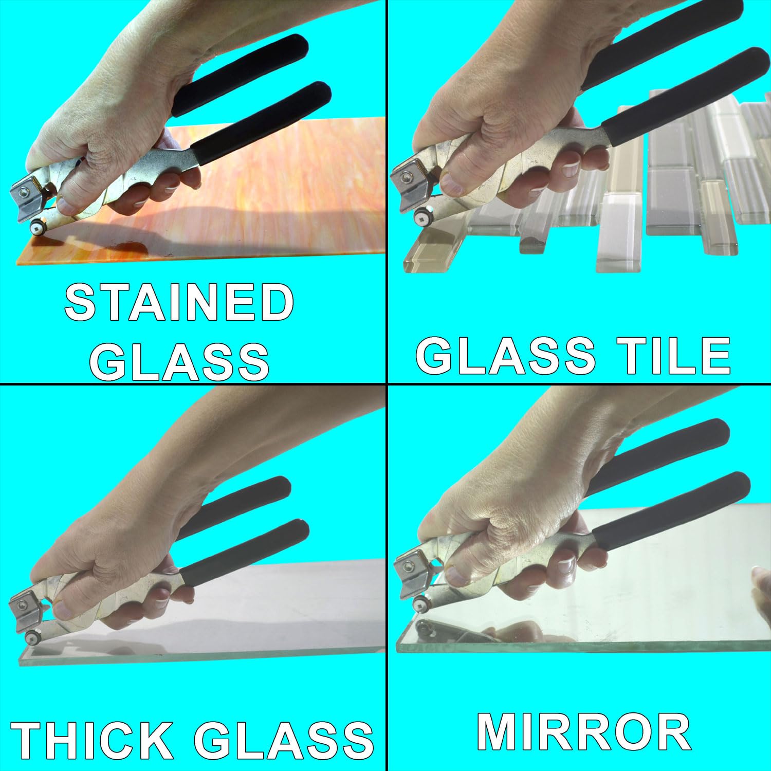 Left-Handed Stained Glass Cutting Tool with Oil - Professional Glass Cutter for Stained Glass Art, DIY Projects & Mosaic Making - Perfect for Crafting, Home Decor & Gift Making