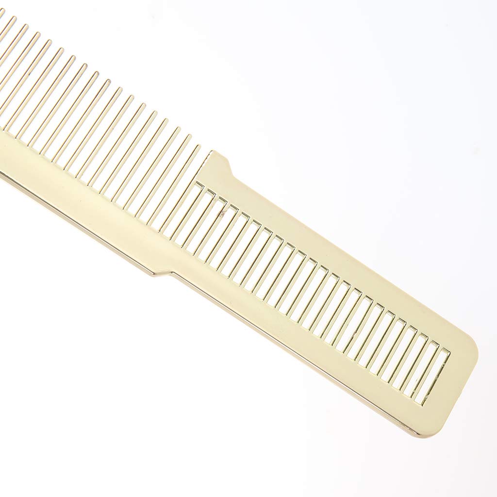 Professional Barber Comb for Fade Haircuts - VMS INDIA Large Flat Top Clipper Comb with Golden Finish | Perfect for Men's Grooming, Salon Styling & DIY Haircuts at Home