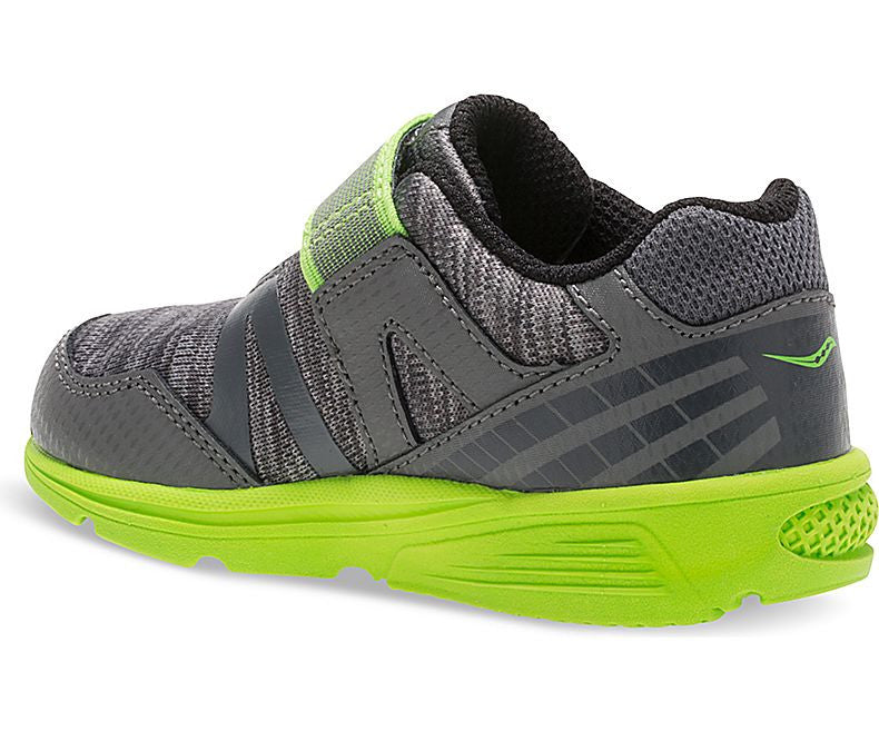 Saucony Grey/Green Ride Pro Baby & Toddler Sneakers - Lightweight Walking Shoes for Boys & Girls - Perfect for Playtime, Daycare & First Steps