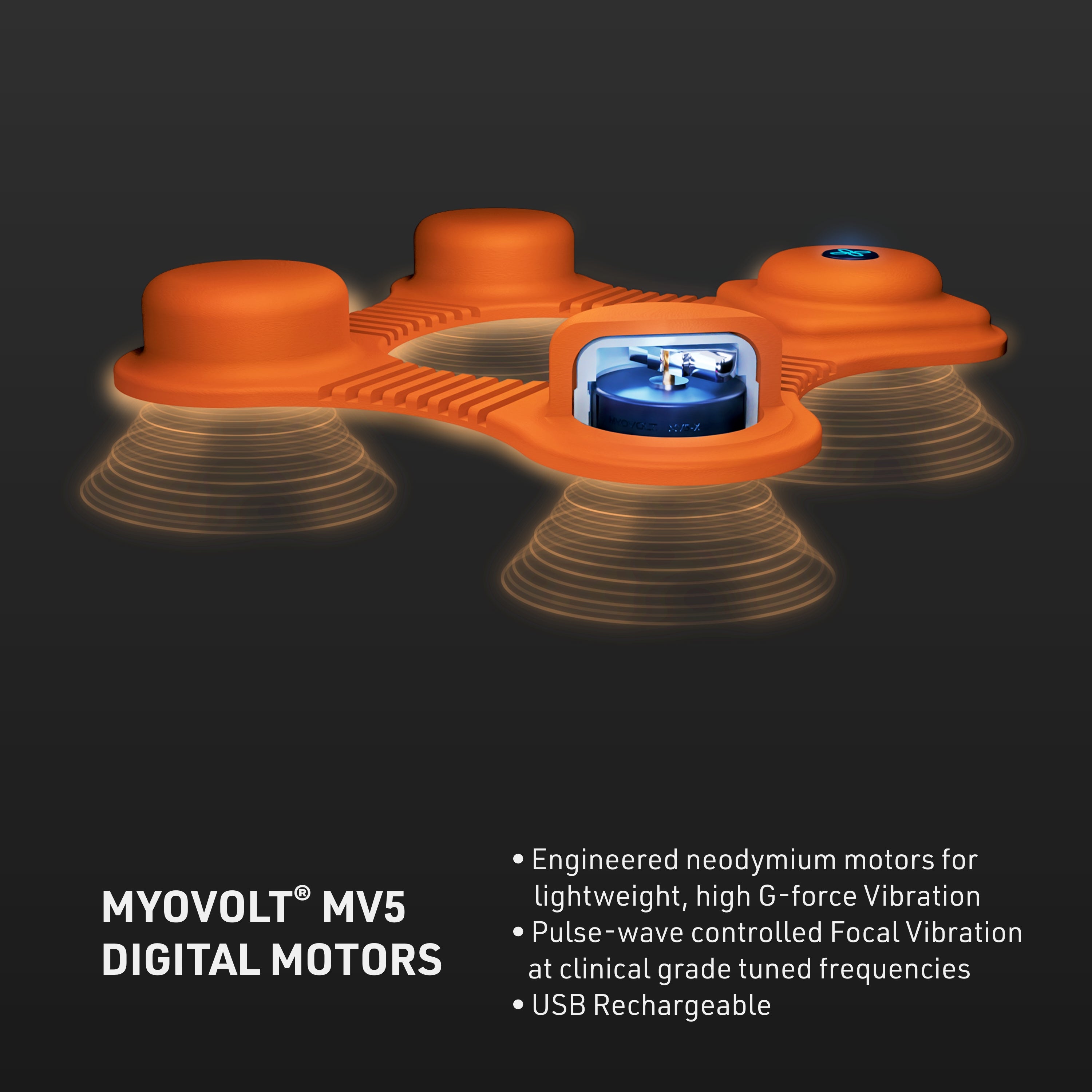 MYOVOLT® Wearable Vibration Recovery Knee & Leg Wrap - Pain Relief & Muscle Recovery for Athletes, Runners & Active Lifestyles - Post-Workout, Injury Rehabilitation & Daily Comfort