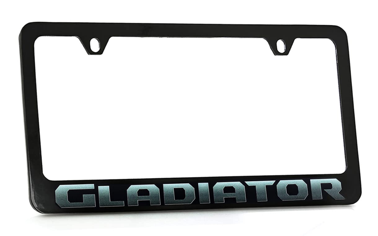 JEEP Gladiator UV Printed Metal License Plate Frame - Durable & Weatherproof Car Accessory for Off-Road Adventures & Daily Commuting