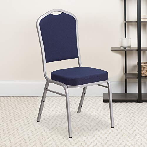 Navy Fabric/Silver Frame