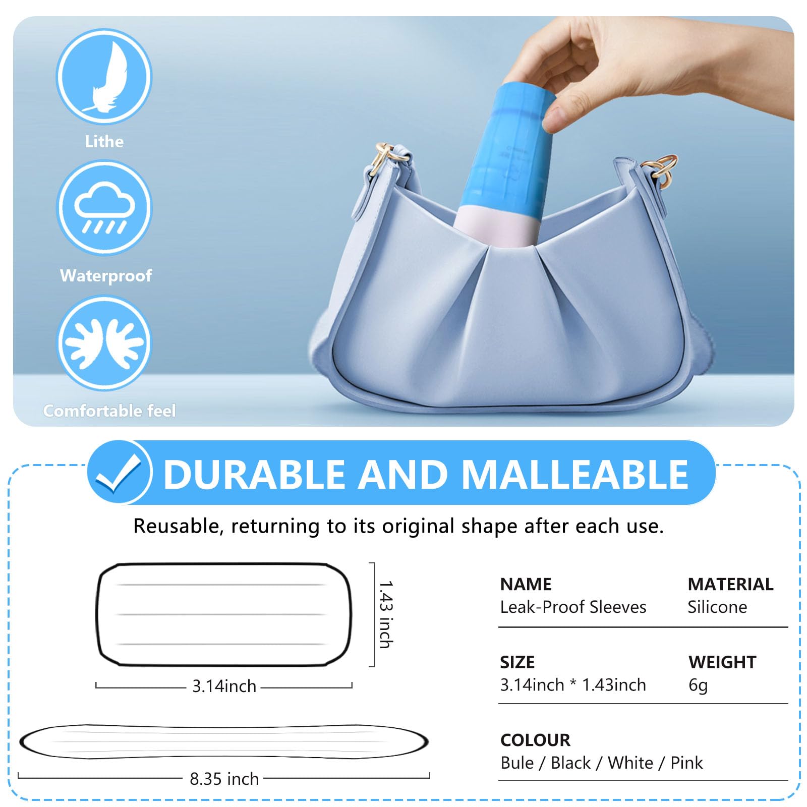 16 Pack Silicone Bottle Covers - Leak Proof Travel Toiletry Sleeves for Women & Men | Cruise, Beach & Airplane Essentials | Perfect for Shampoo, Lotion & Cosmetic Bottles During Vacations & Business Trips