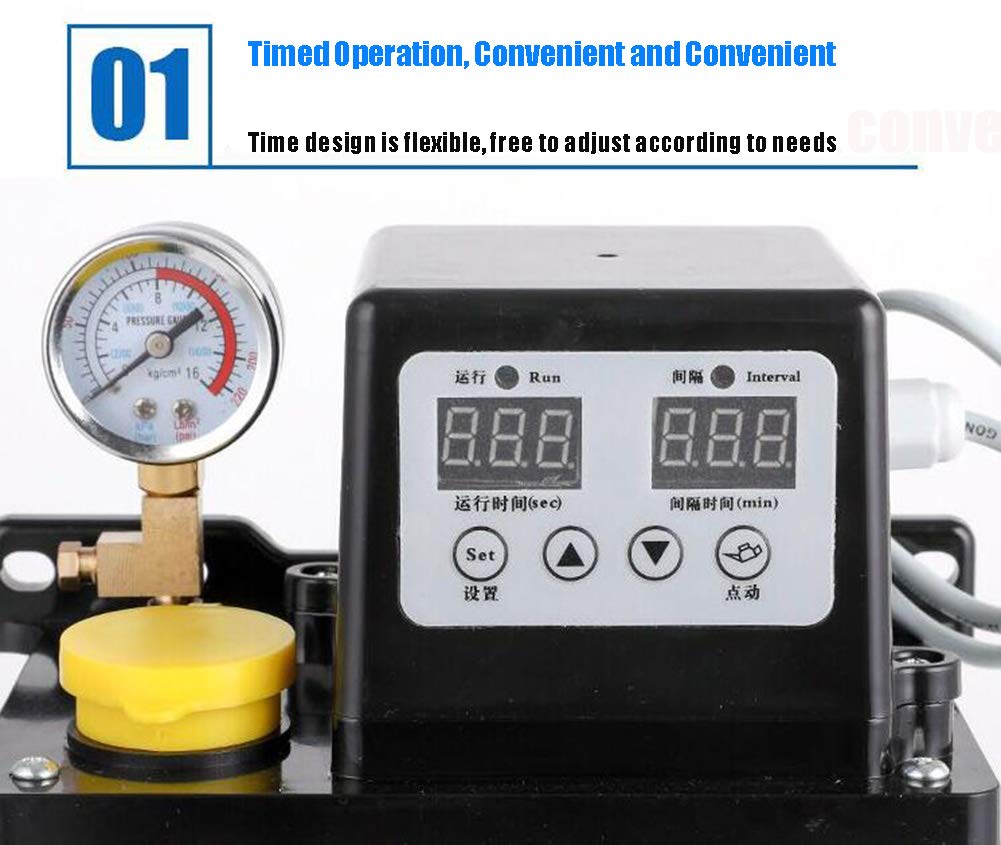 TOPCHANCES 2L Automatic Digital CNC Lubrication Pump - Electromagnetic Oil Lubricator for CNC Punching, Lathe, Cutting & Milling Machines (110V) - Perfect for Industrial Machinery Maintenance & Precision Equipment Lubrication