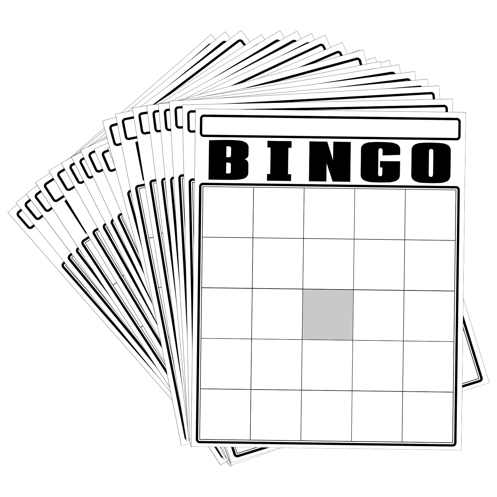 36-Piece Blank Bingo Cards Set - Jumbo White Bingo Game Boards for DIY Customization - Bulk Large Blank Bingo Sheets for Adults - Perfect for Parties, Family Game Nights & Gift-Giving