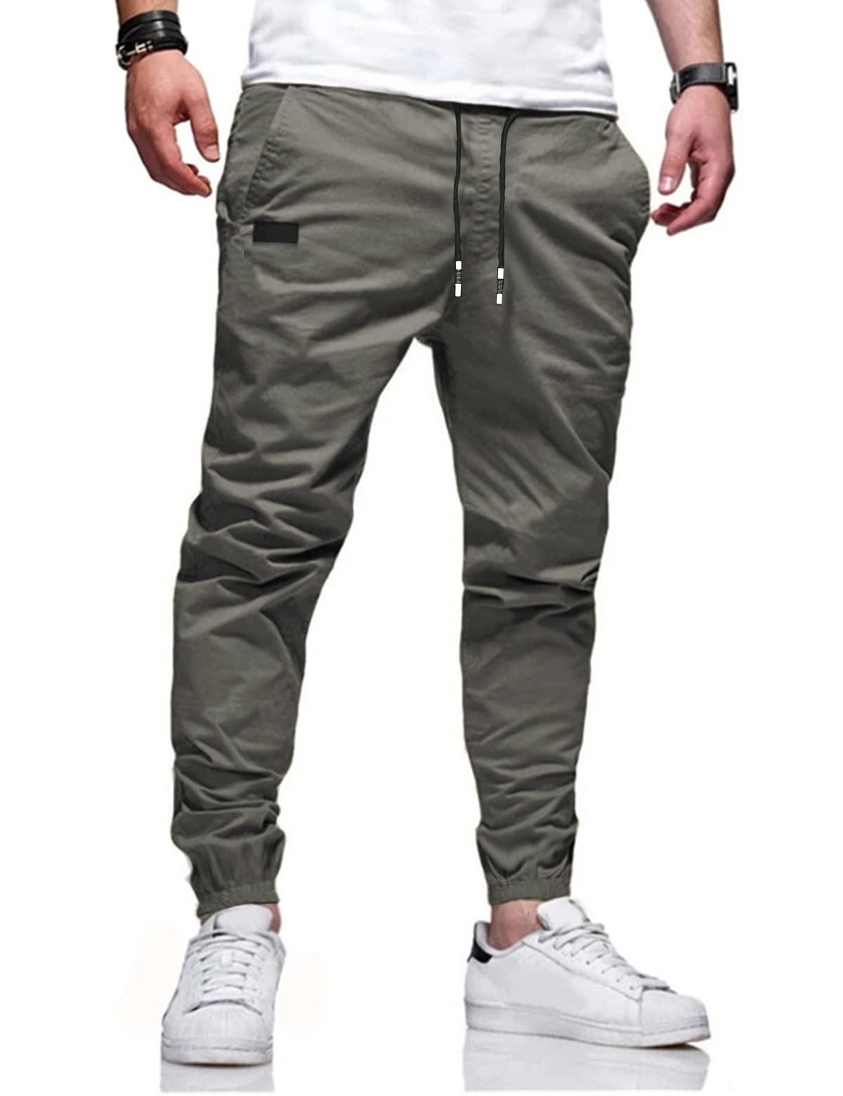 Men's Cargo Jogger Pants - Cotton Twill Chino Hiking & Outdoor Recreation Pants for Fitness, Jogging & Casual Wear | Perfect for Gym, Travel & Everyday Use
