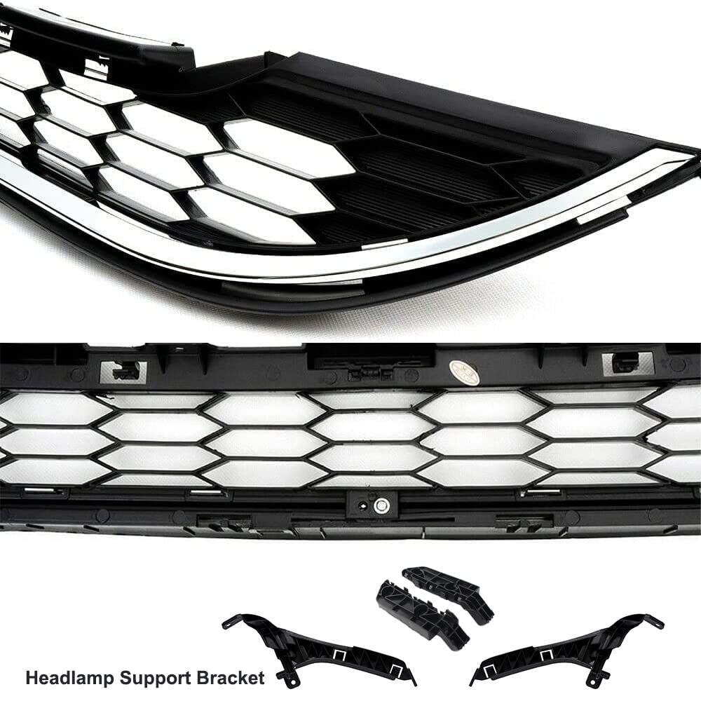 2010-2011 Honda CR-V Front Bumper Grille Assembly - Upper & Lower Grill with Headlight Brackets | Replacement for Damaged Grilles | Perfect for Off-Roading & Car Restoration Projects