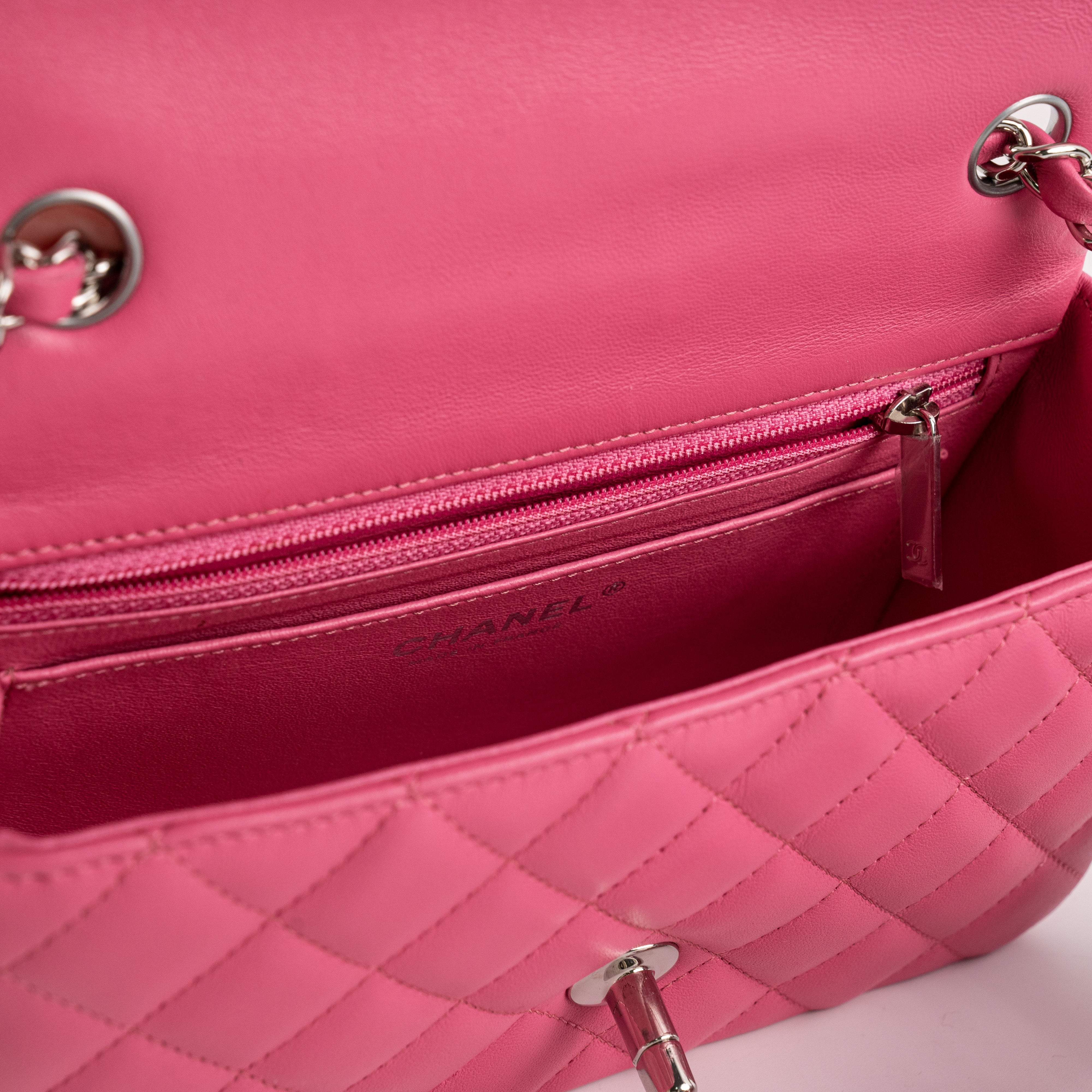 Chanel Mini Rectangle Lambskin Pink Crossbody Bag - Luxury Designer Handbag for Women | Perfect for Date Night, Parties & Special Occasions