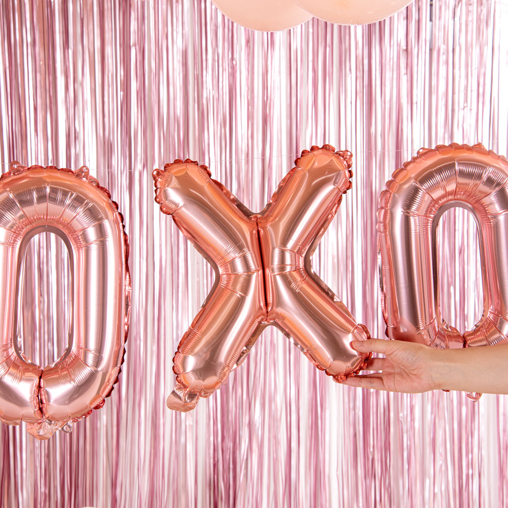 Balloonify Rose Gold Mylar Letter X Balloon - 16 Inch Large Foil Alphabet Balloon for Birthday Party Decorations, Wedding, Anniversary & Baby Shower