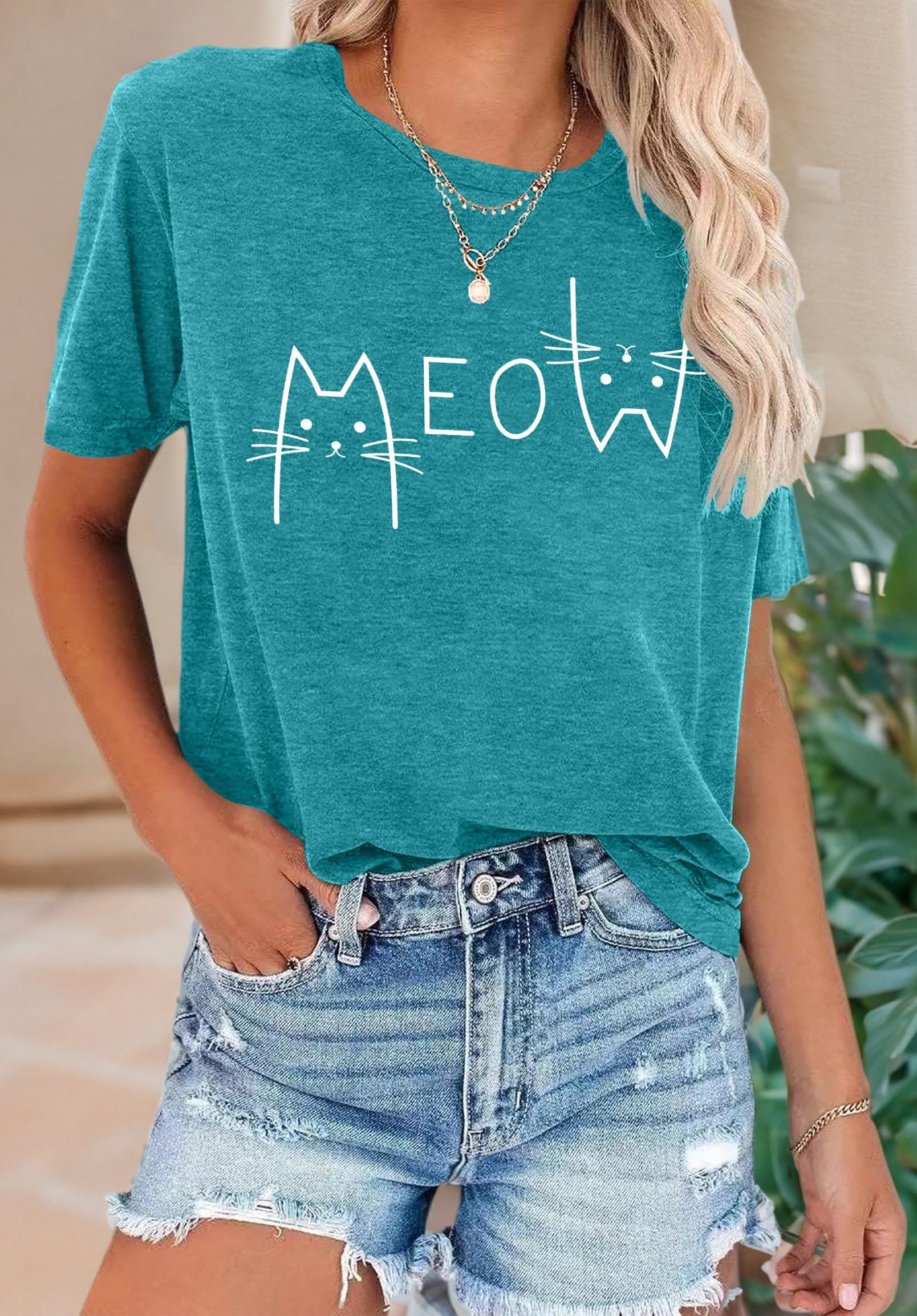 Funny Cat Mom T-Shirts for Women - Cute Cat Mama Graphic Tees - Perfect Pet Lover Gift - Soft Cotton Casual Shirts - Great for Cat Cafes, Vet Visits & Animal Shelter Volunteering
