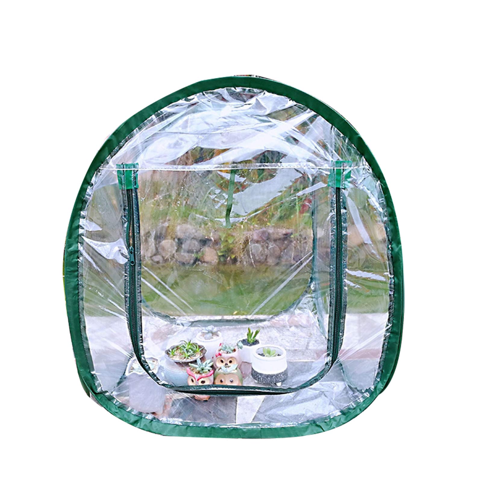 Mini Pop Up Greenhouse 23.6x23.6x27.5 Inches - Small Indoor Outdoor Gardening Cover for Plants, Flowers & Vegetables - Clear Portable Garden Shelter for Backyard, Balcony & Patio Use