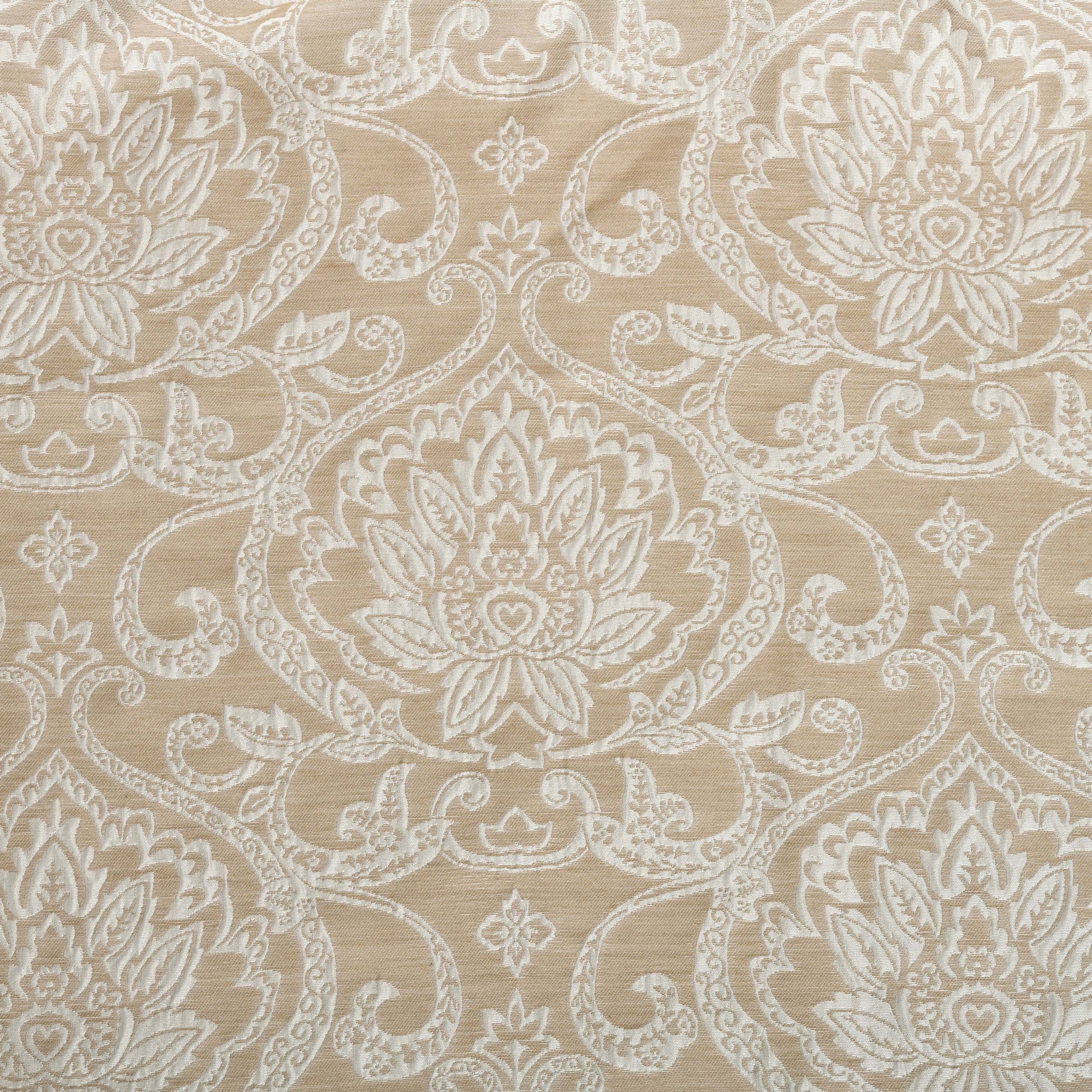 Lotus Jacquard Floral Damask Curtain Set - Elegant Window Treatments for Living Room, Bedroom & Dining Room - Blackout Curtains with Luxury Floral Pattern - Perfect for Home Decor & Light Control