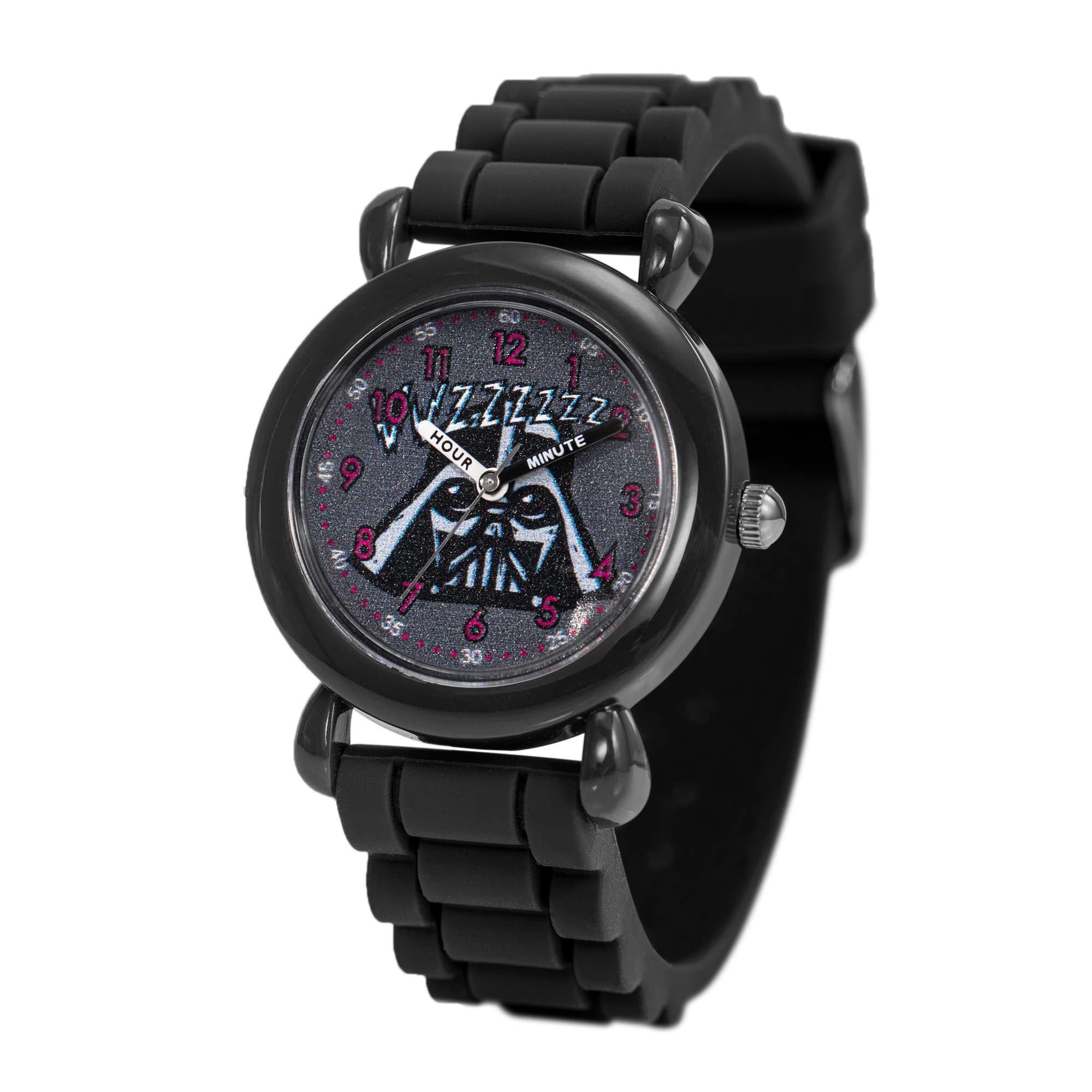 Star Wars Kids' Analog Watch - Black Silicone Strap for School & Play