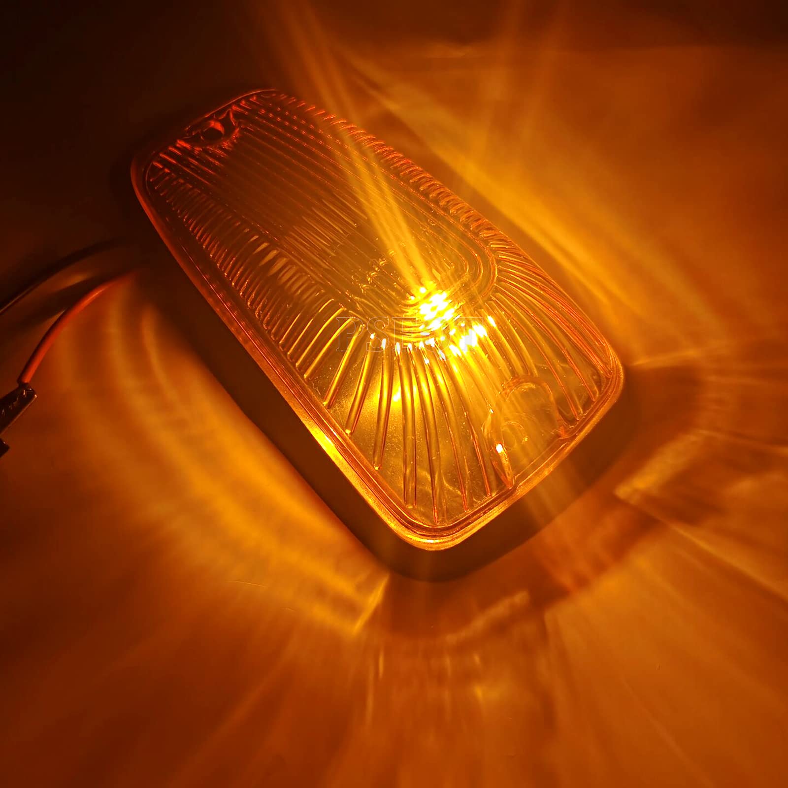 PSEQT 5Pcs LED Cab Roof Marker Lights - Clearance Lights for 1988-2002 Chevy/GMC C/K 1500-7500 Series Trucks - 12V Amber T10 LED Running Lights - Durable & Weatherproof for Night Driving & Heavy-Duty Use