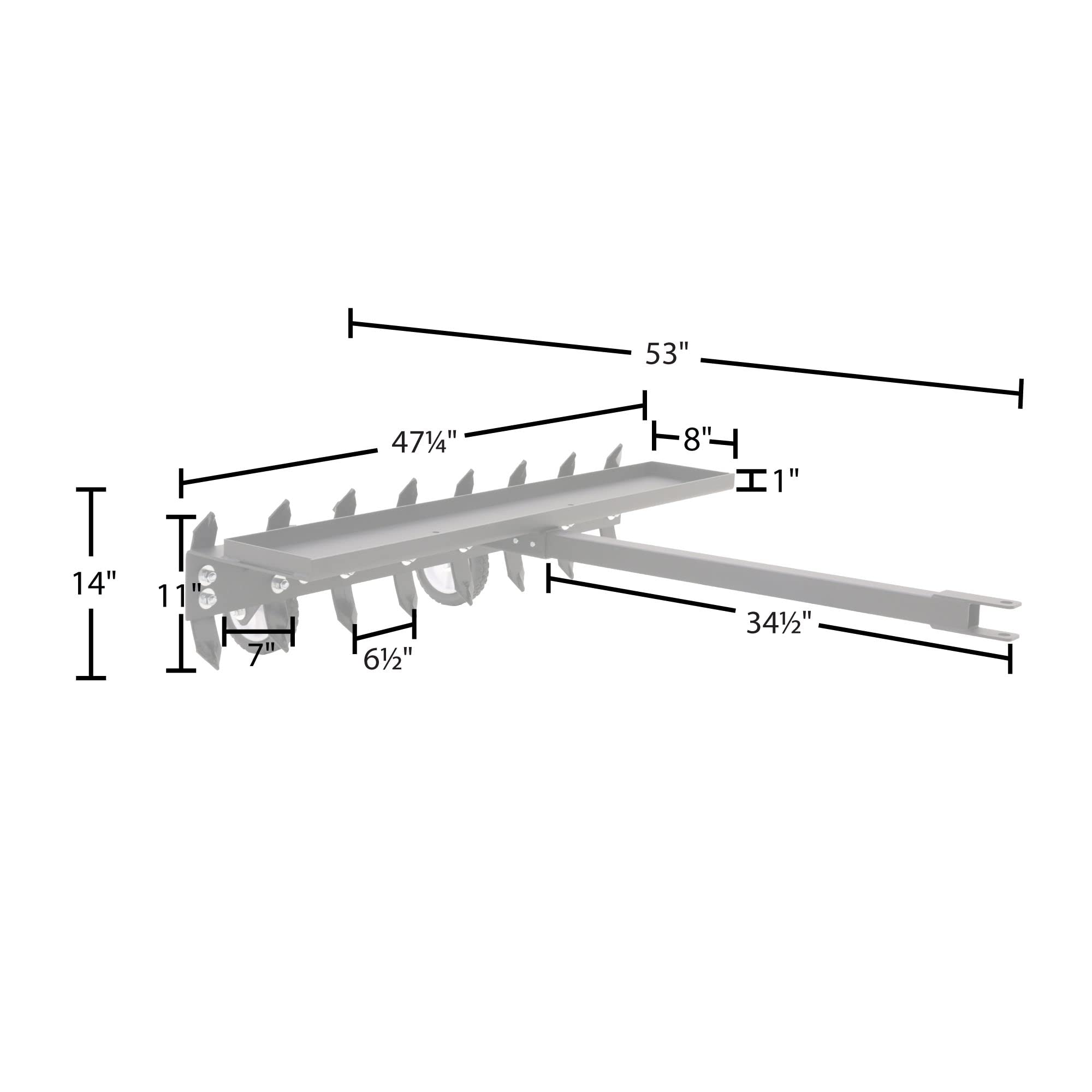 Black Widow ATV & UTV Steel Chisel Plow Attachment - Heavy Duty Landscaping & Gardening Implement for Food Plots, Soil Cultivation & Ground Preparation - Perfect for Farms, Homesteads & Agricultural Use