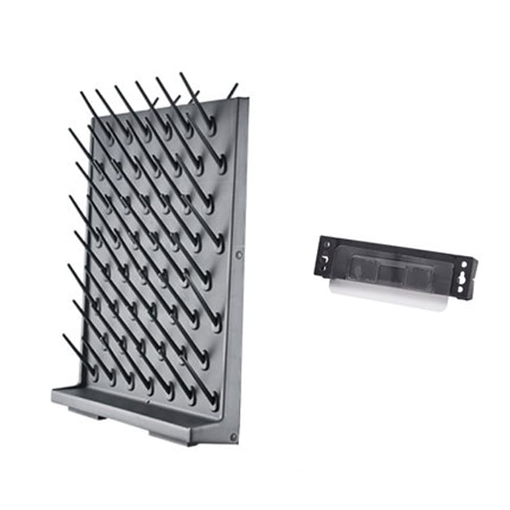 Lab Glassware Drying Rack - Wall Mount & Desktop Stand with 52 Removable PP Pegs | Durable PP Material Drain Rack for Chemistry Labs, Home Science Experiments & School Laboratories