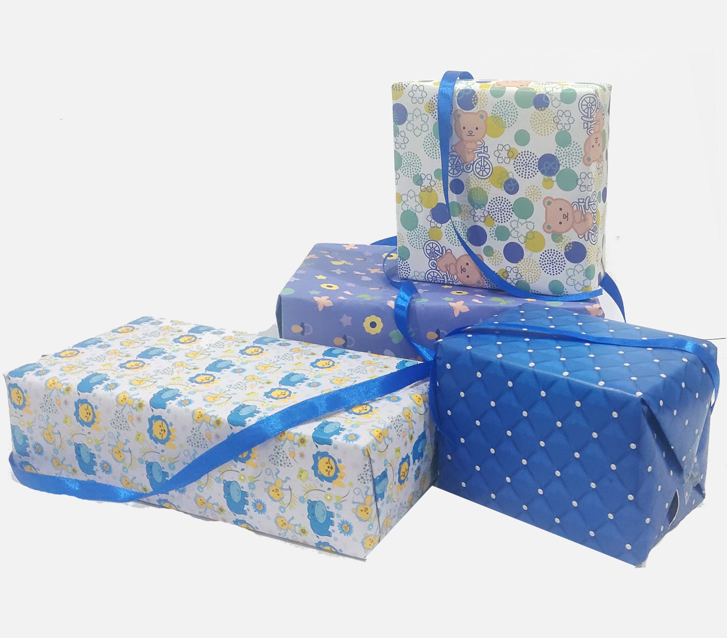 Premium Gift Wrapping Paper Set - 16 Sheets 12x18 Inches, Assorted Patterns with Ribbons for Birthday, Christmas, Wedding Presents - Elegant Present Wrapping for All Occasions