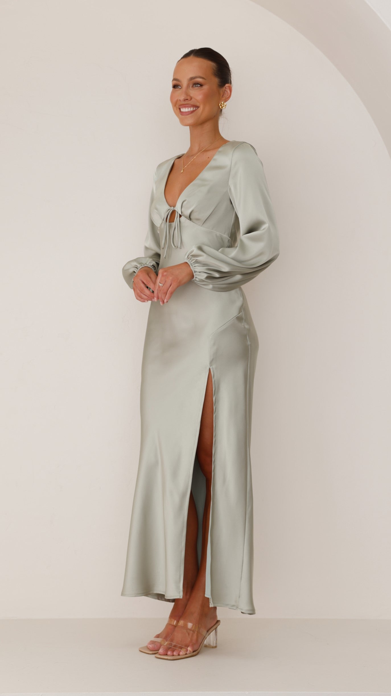 Brigitte Maxi Dress in Olive Green - Elegant Long Flowy Dress for Women, Perfect for Summer, Beach, Vacations & Casual Outings