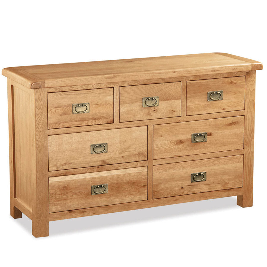 Richmond 7-Drawer Dresser with Mirror - Modern Bedroom Storage Furniture for Home Organization & Decor